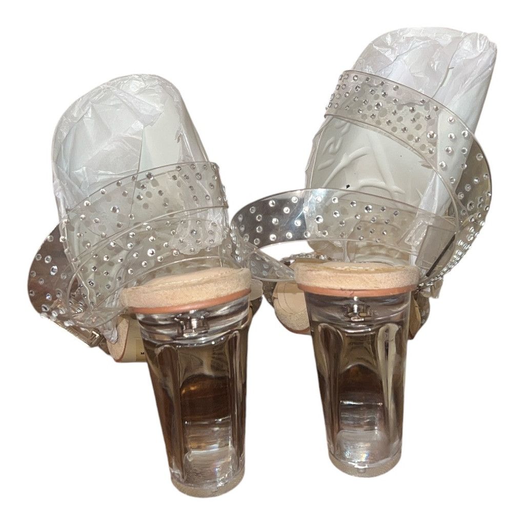 Bebe Bebe Women's Heels Size 10 Clear with rhinestones Size US 10 / IT 40 - 2 Thumbnail