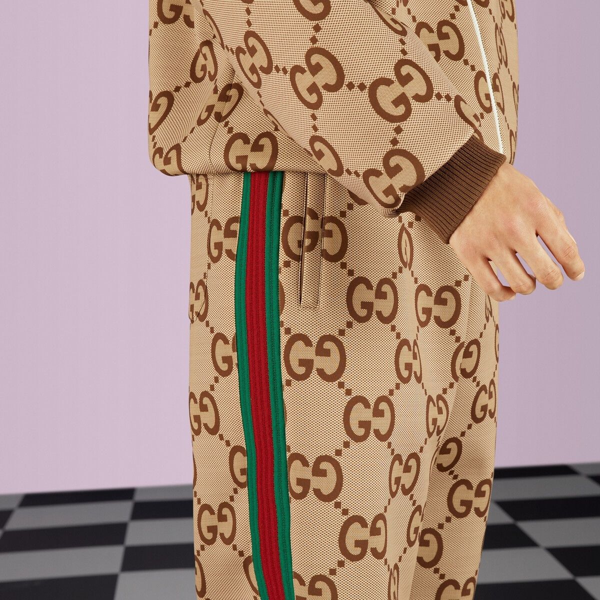 Gucci o1s1wg110725 Jumbo GG Jogging Pant With Web in Multicolor Size US 38 / EU 54 - 3 Thumbnail