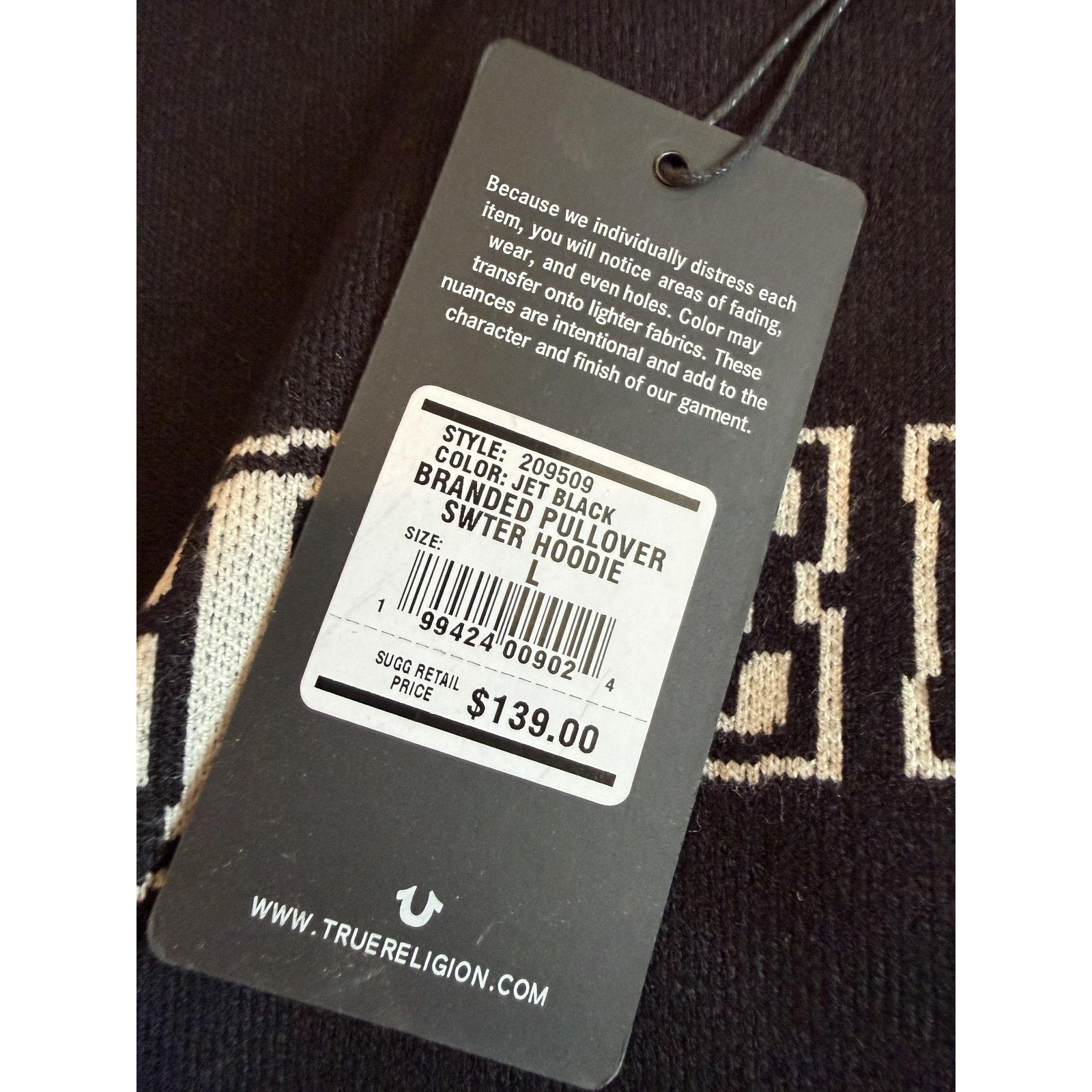 True Religion True Religion Womens Hooded Pullover Sweater Large NWT Size L / US 10 / IT 46 - 6 Thumbnail