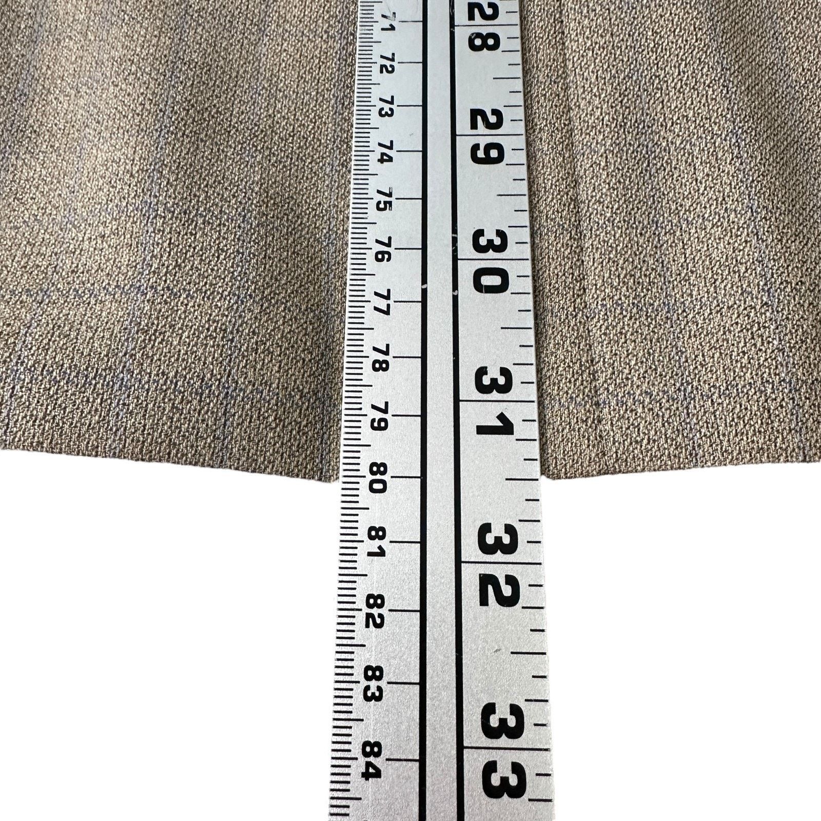 Ermenegildo Zegna Ermenegildo Zegna Blazer Jacket Men 44R Beige Widowpane Wool Size 44R - 11 Thumbnail