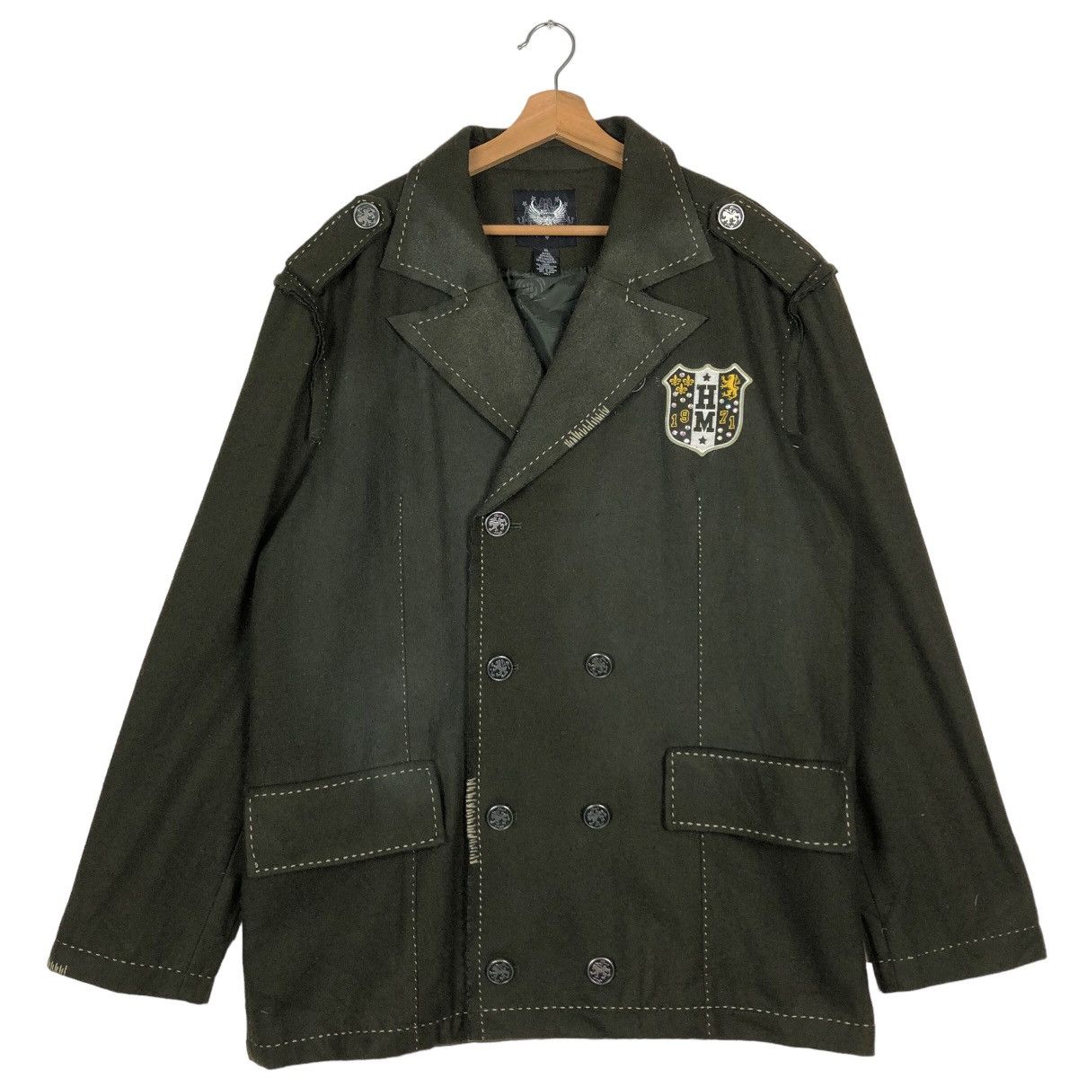 Japanese Brand 🔥90s Hama Vintage Military Army Design Jacket Double Breast Size US XL / EU 56 / 4 - 1 Thumbnail