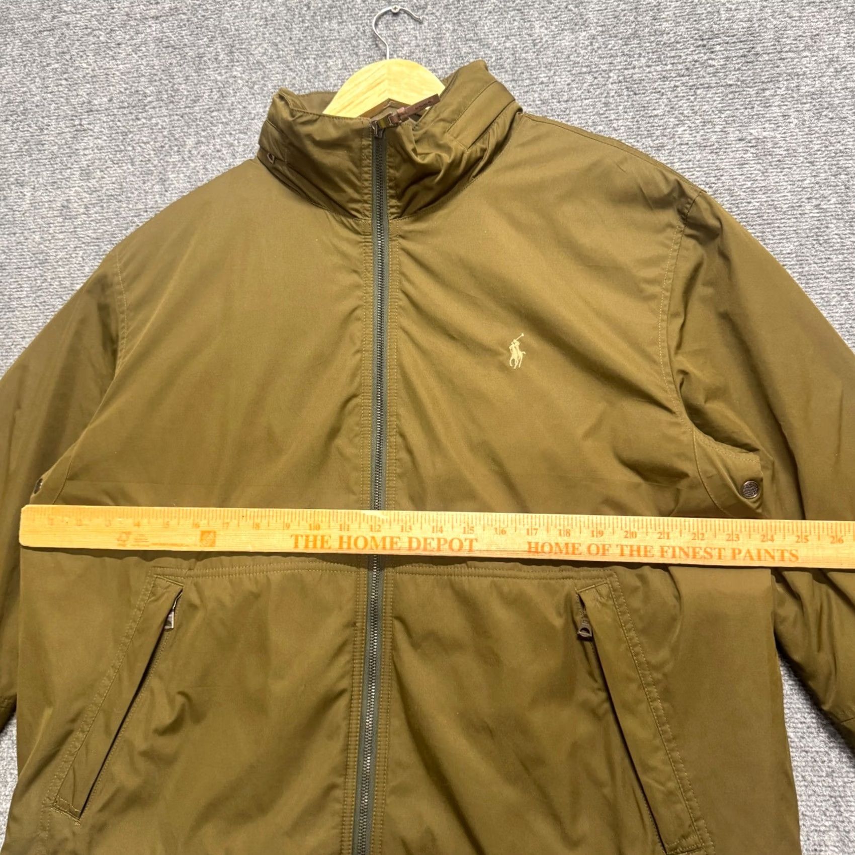Ralph Lauren VINTAGE Polo Ralph Lauren Zip Bomber Jacket Hidden Hoodie Fleece Lined Green Mens XL Size US XL / EU 56 / 4 - 5 Thumbnail