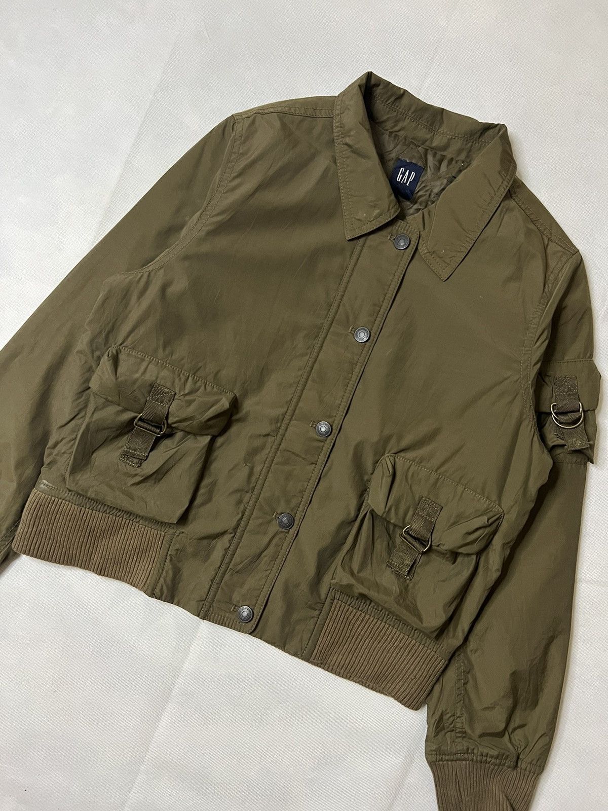 Gap Gap Tactical Multi Pocket Nylon Bomber Jacket Size M / US 6-8 / IT 42-44 - 4 Thumbnail