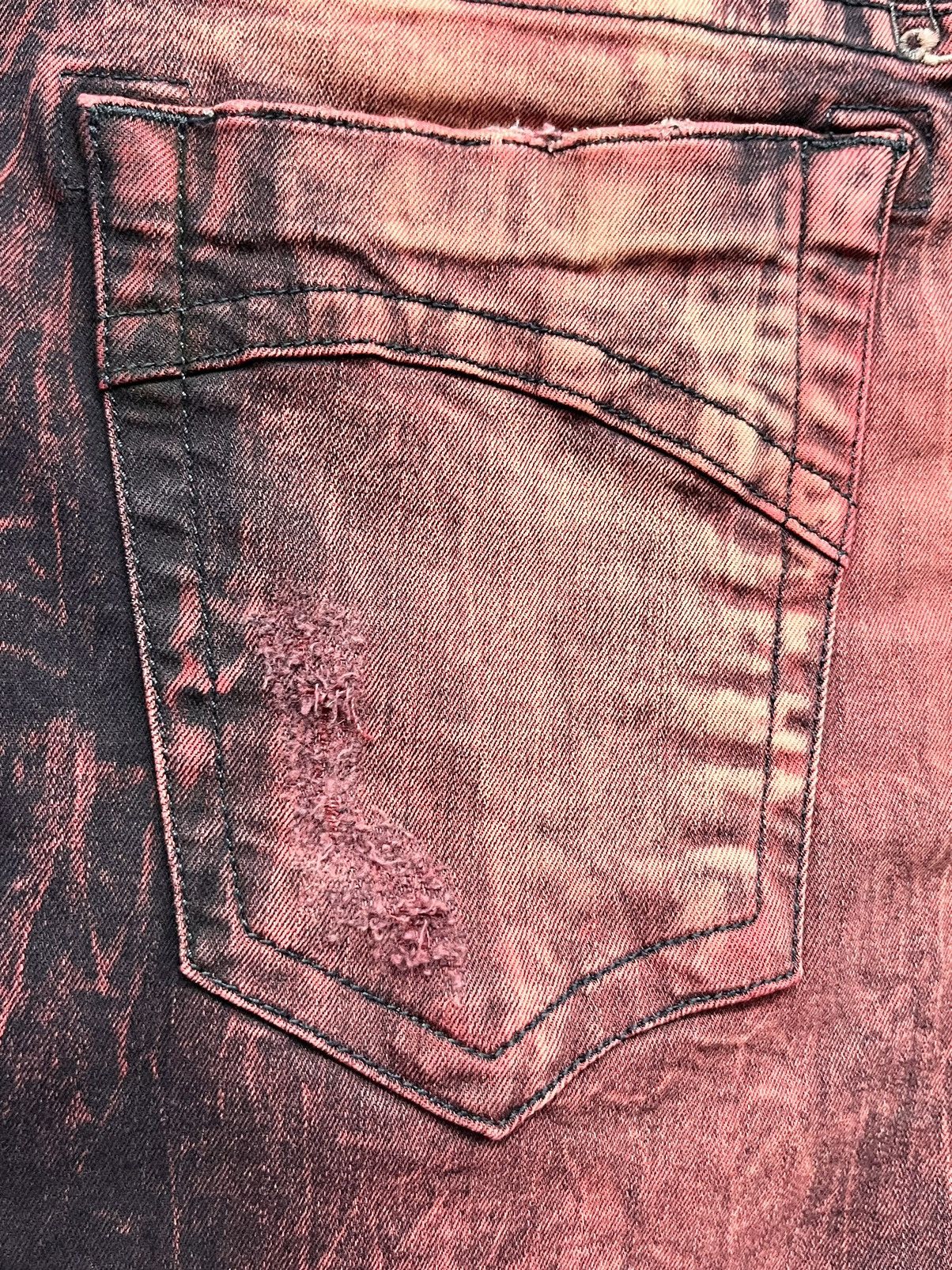 Robins Jeans 42” ROBINS JEANS Red Blood Acid Wash Ripped Stretchy Denim🔥 Size US 42 / EU 58 - 17 Thumbnail