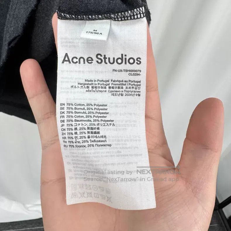 Acne Studios Acne Studios 25ss Aged Logo Destroyed Short Sleeve Size US M / EU 48-50 / 2 - 6 Thumbnail