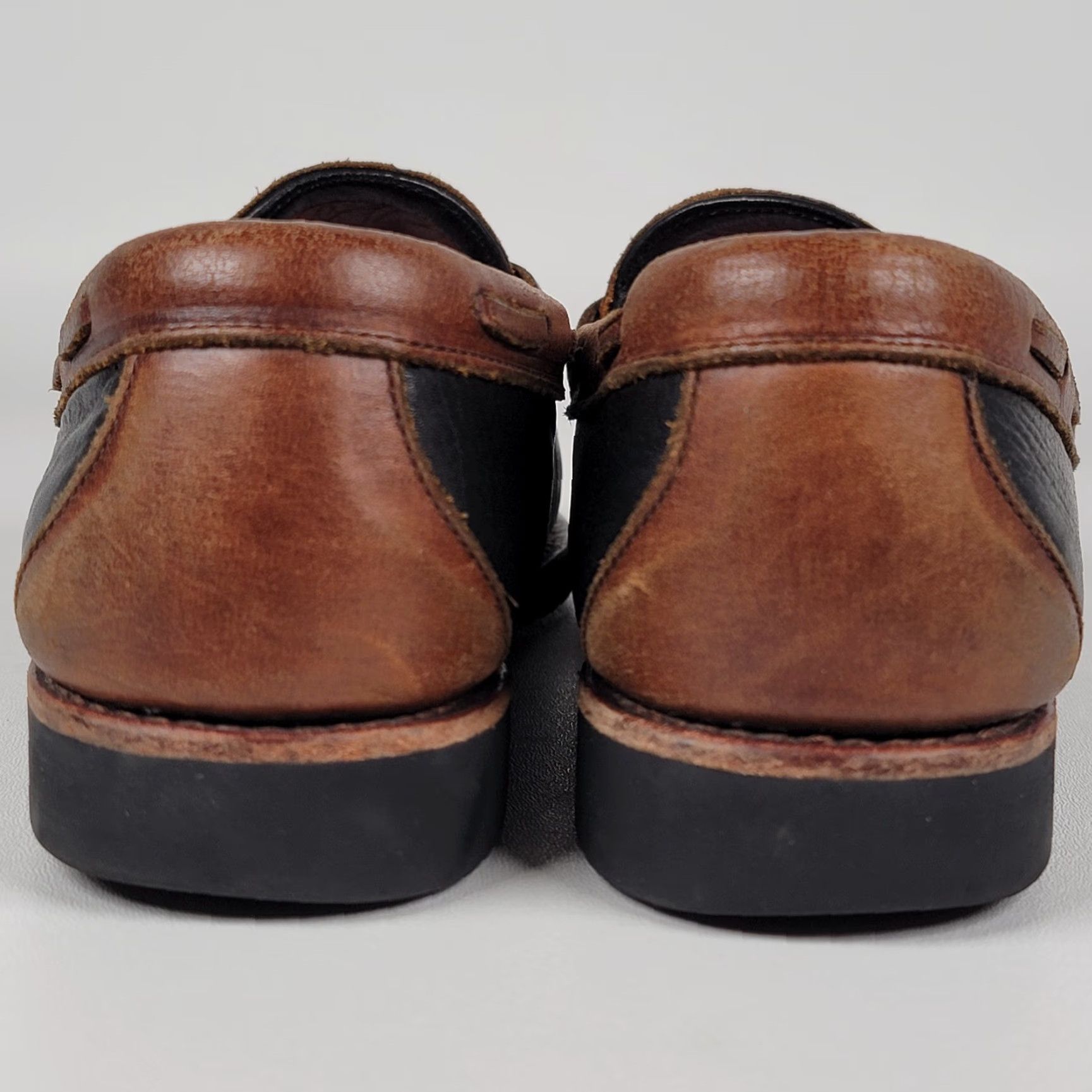 Allen Edmonds VINTAGE Allen Edmonds Nashua Two Tone Black Brown Tassel Loafers Size 10 EEE Mens Leather Slip On Casual Shoes Size US 10 / EU 43 - 6 Thumbnail