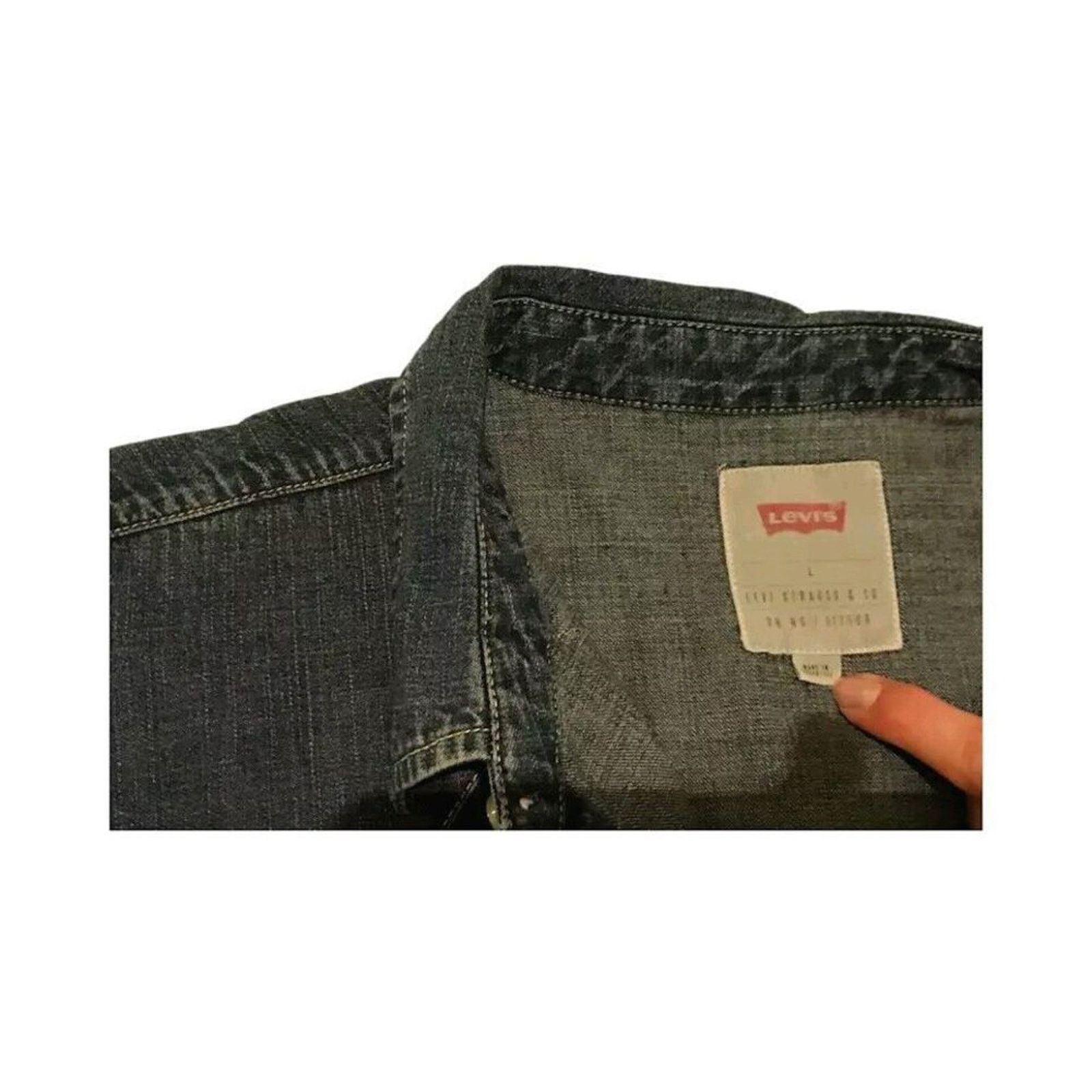 Levi's NWOT Levi's Men's Shirt Black Denim Long Sleeve Button-Up L Size US L / EU 52-54 / 3 - 4 Thumbnail