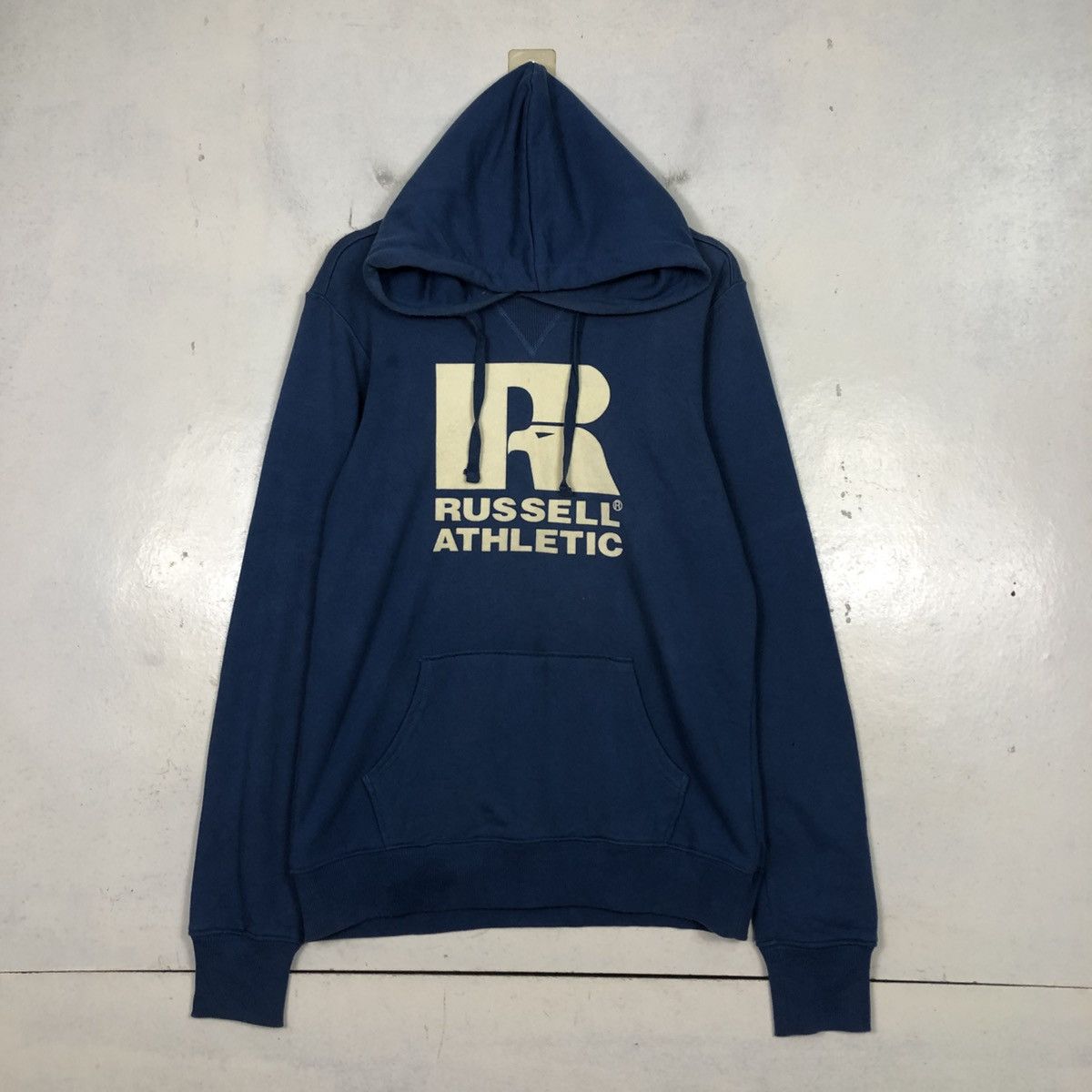 Japanese Brand 📌Vintage Hoodie Pull Over Russell Athletic Big Logo Size US L / EU 52-54 / 3 - 3 Thumbnail