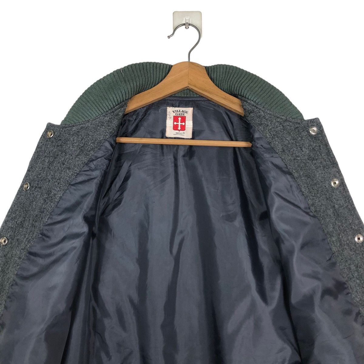 Japanese Brand × Vintage 📌VINTAGE WOOL VARSITY BOMBER JACKET VILLAGE GATE JAPAN Size US S / EU 44-46 / 1 - 15 Thumbnail