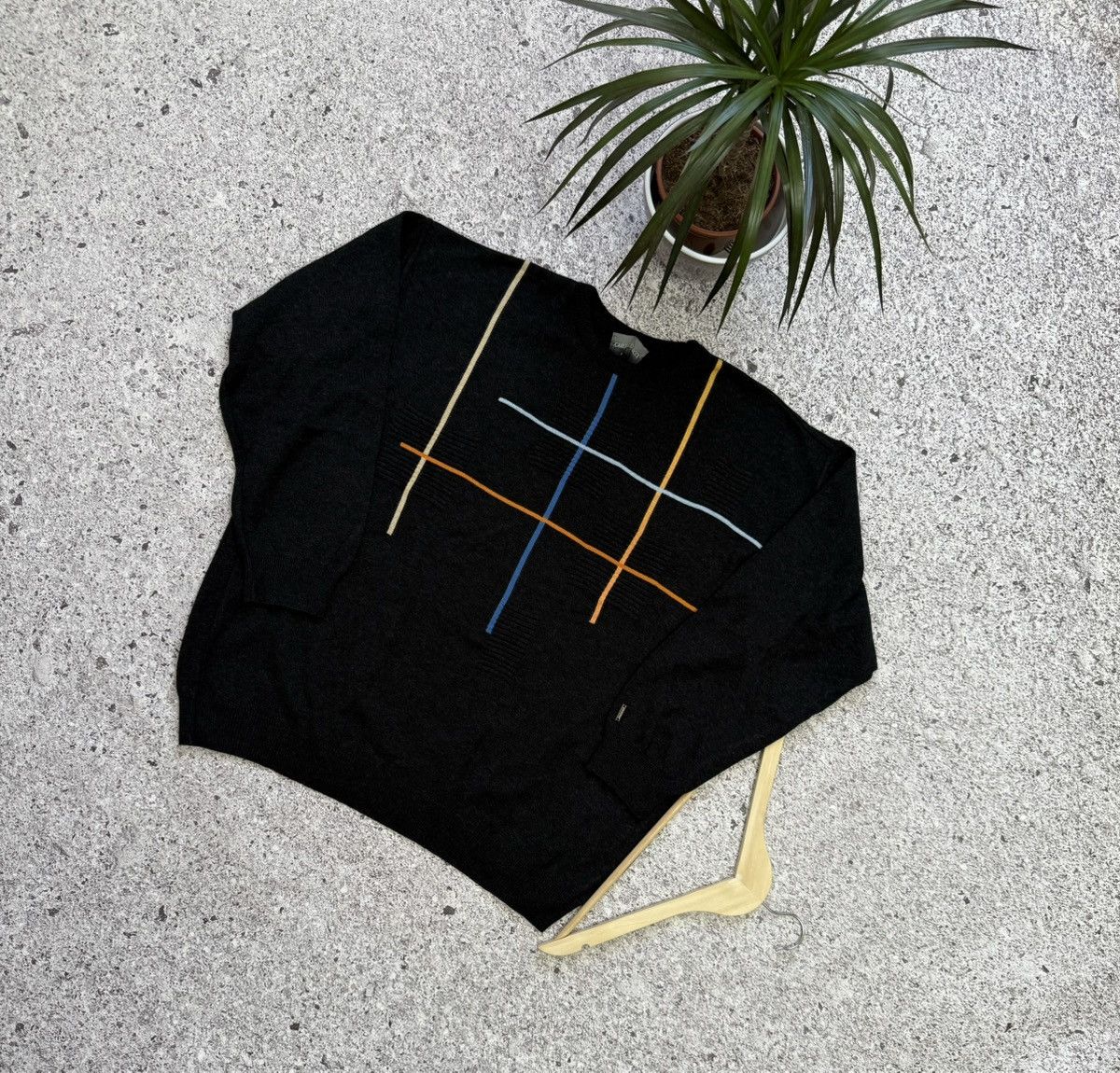 Carlo Colucci × Designer × Japanese Brand Vintage 1990’s Carlo Colucci Geometric Sweater Coogi Style Size US XXL / EU 58 / 5 - 1 Thumbnail