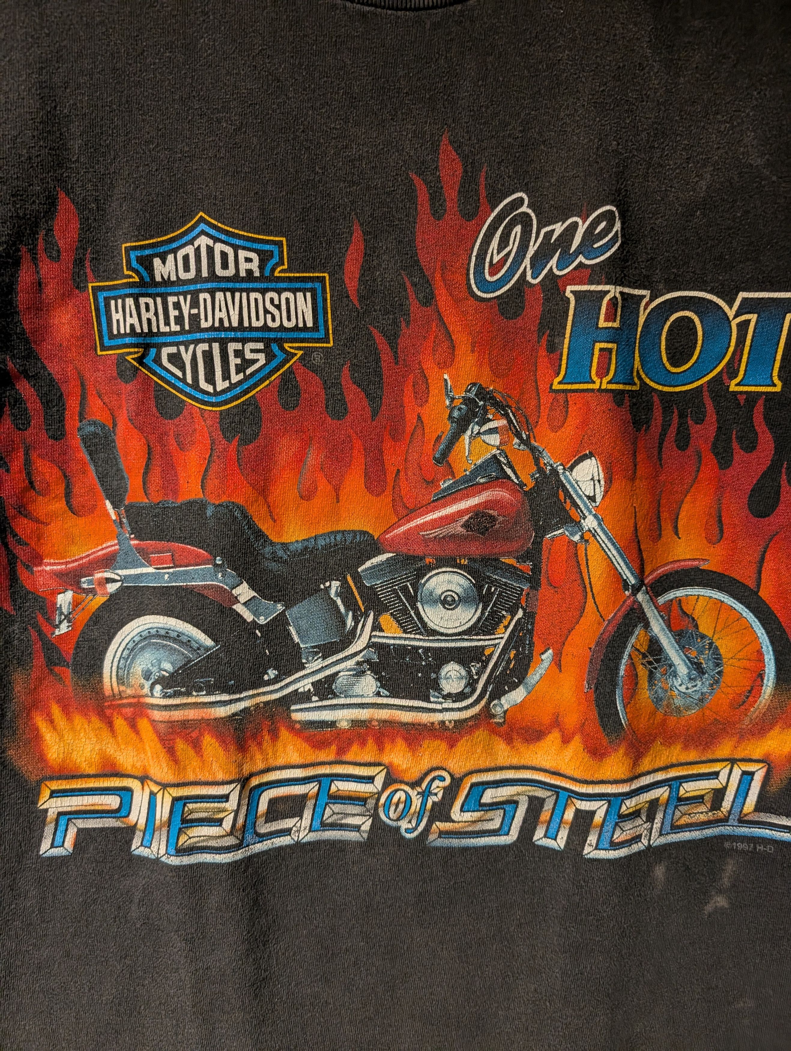 Harley Davidson 1998 Vintage Harley Davidson T Shirt Hot Piece Steel Faded Size US S / EU 44-46 / 1 - 2 Thumbnail