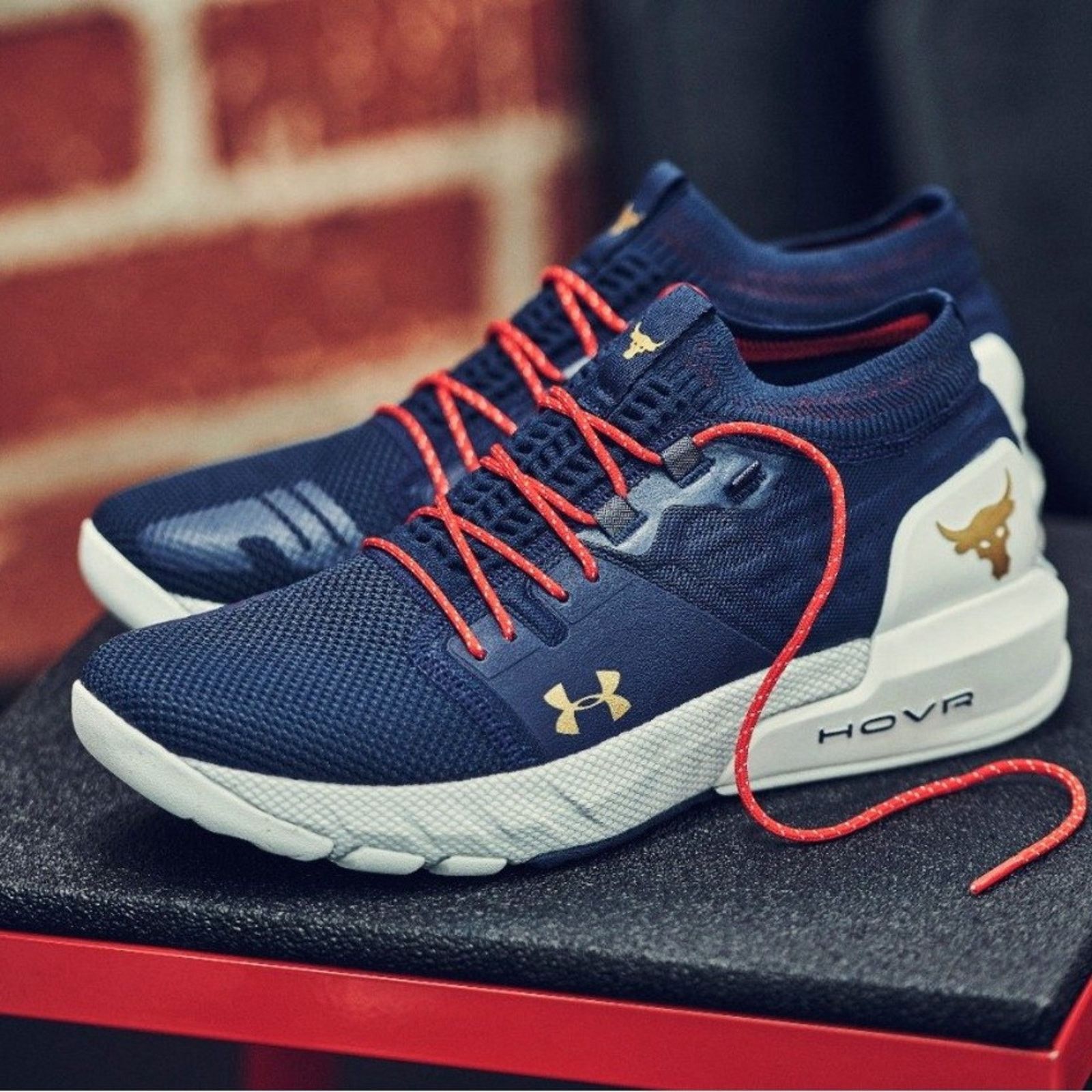 Under Armour UNDER ARMOUR Navy Blue Red White Collab Sneakers Shoes Size US 7.5 / EU 40-41 - 1 Thumbnail