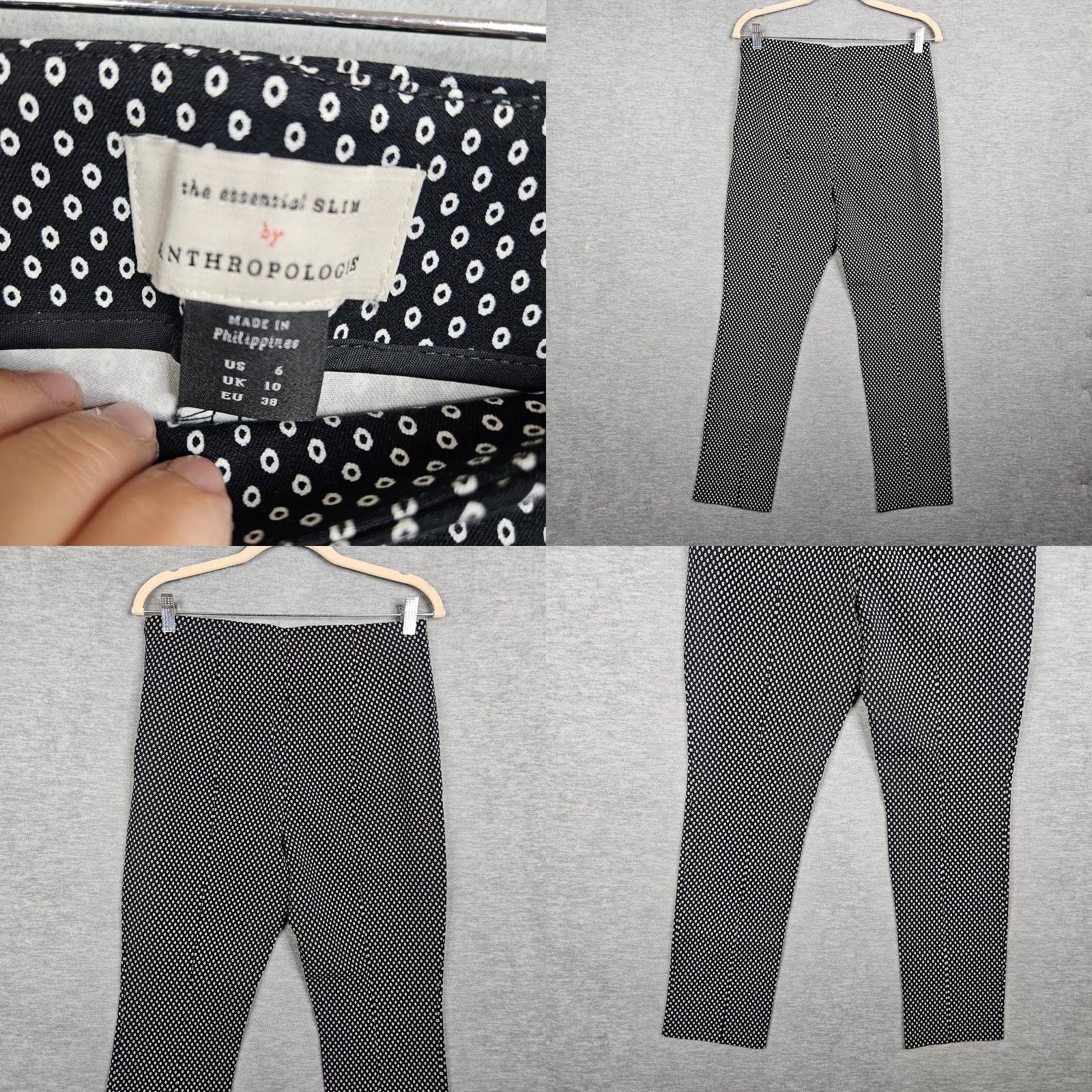 Anthropologie Anthropologie The Essential Slim Women’s Pants Casual Ankle Size 6 Multicolor Slim Front Zipper Everyday Regular Size 28" / US 6 / IT 42 - 8 Thumbnail