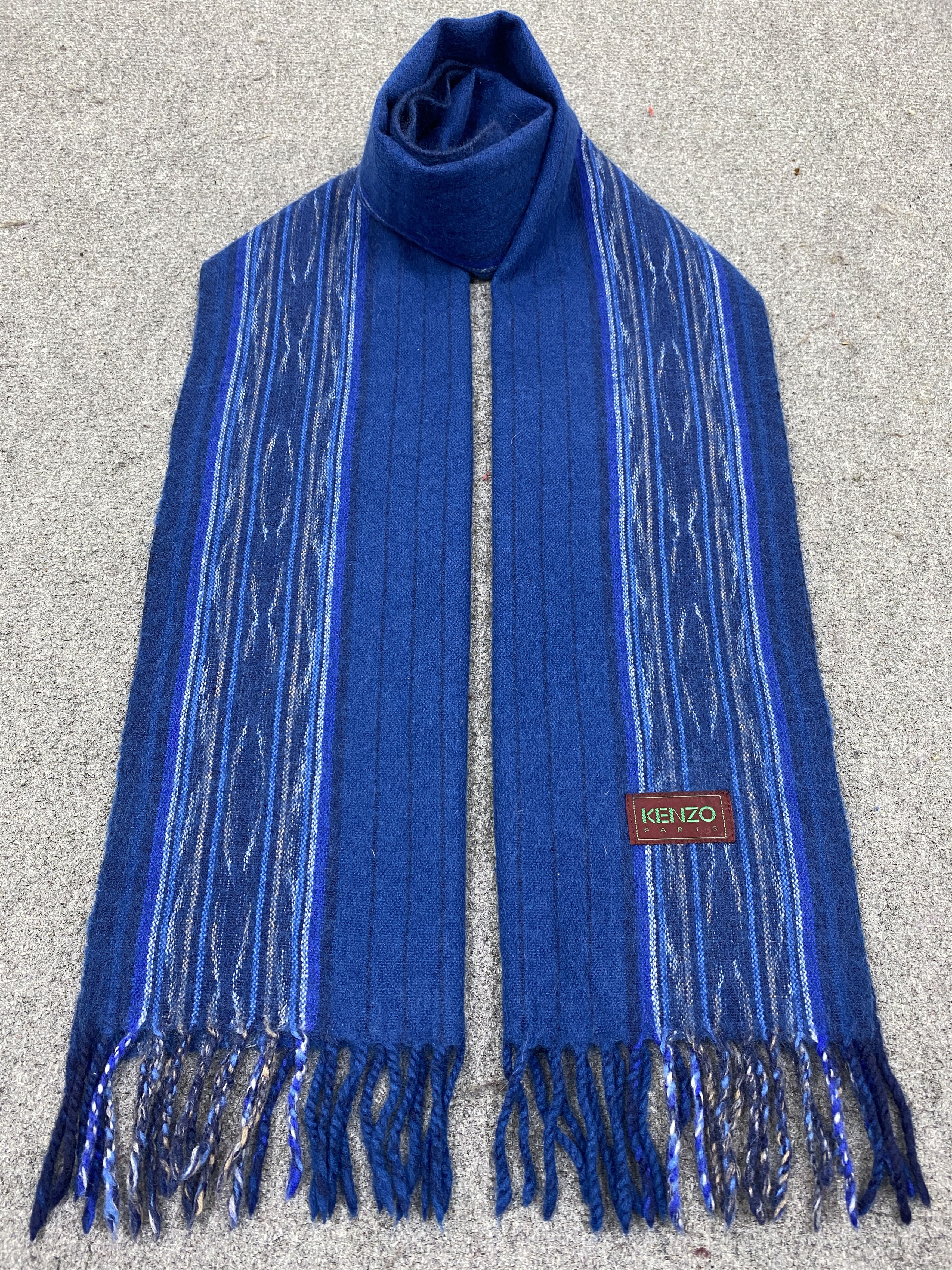 Kenzo Kenzo Wool Scarf Muffler Neckwear SC0316 Size ONE SIZE - 1 Thumbnail