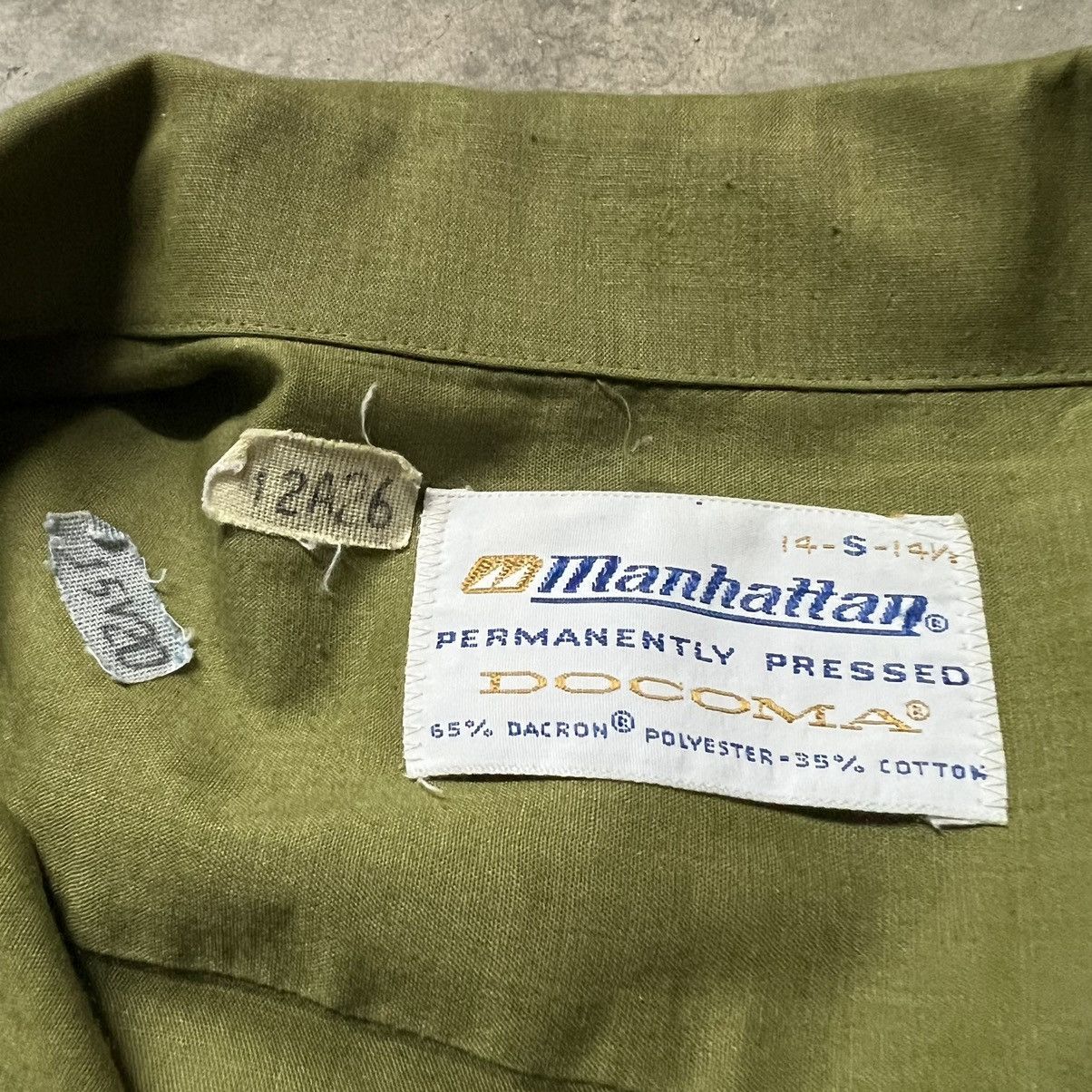Vintage Vintage 1950’s Manhattan Permanently Pressed Docoma Shirt Size US S / EU 44-46 / 1 - 4 Thumbnail