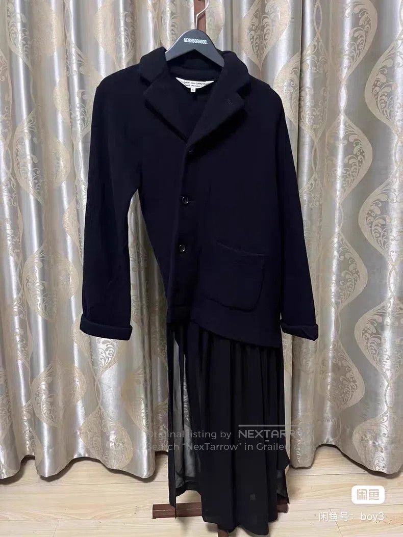 Comme des Garcons Comme Des Garcons Black Felt Twisted Patchwork Jacket Size M / US 6-8 / IT 42-44 - 1 Thumbnail
