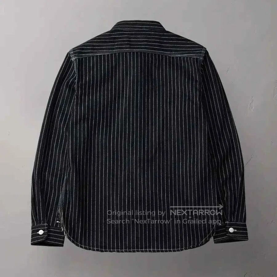 The Flat Head The Flat Head Wabash Stripe Workwear Denim Shirt. Size US S / EU 44-46 / 1 - 4 Thumbnail