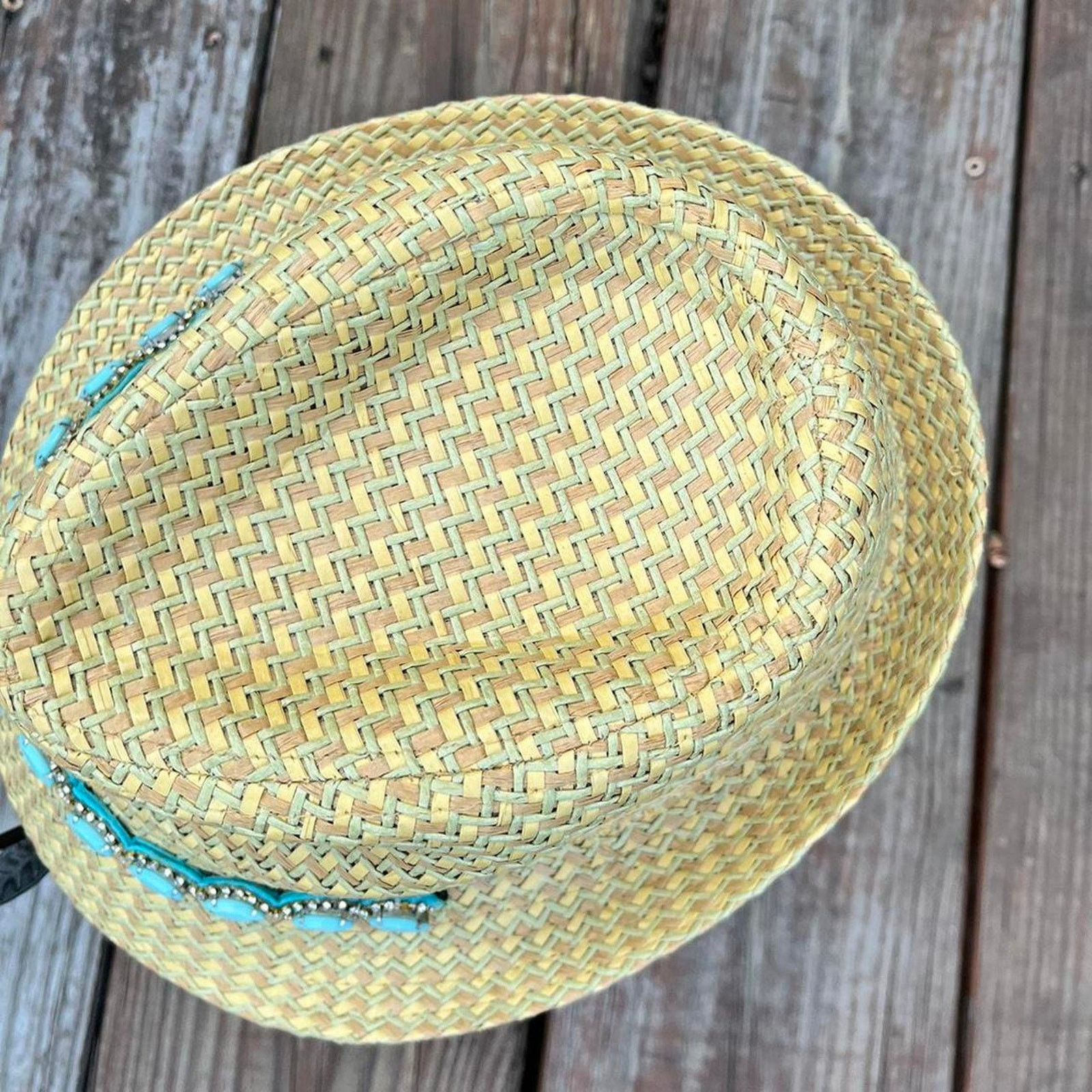 Other Turquoise womens woven hat Size ONE SIZE - 3 Thumbnail