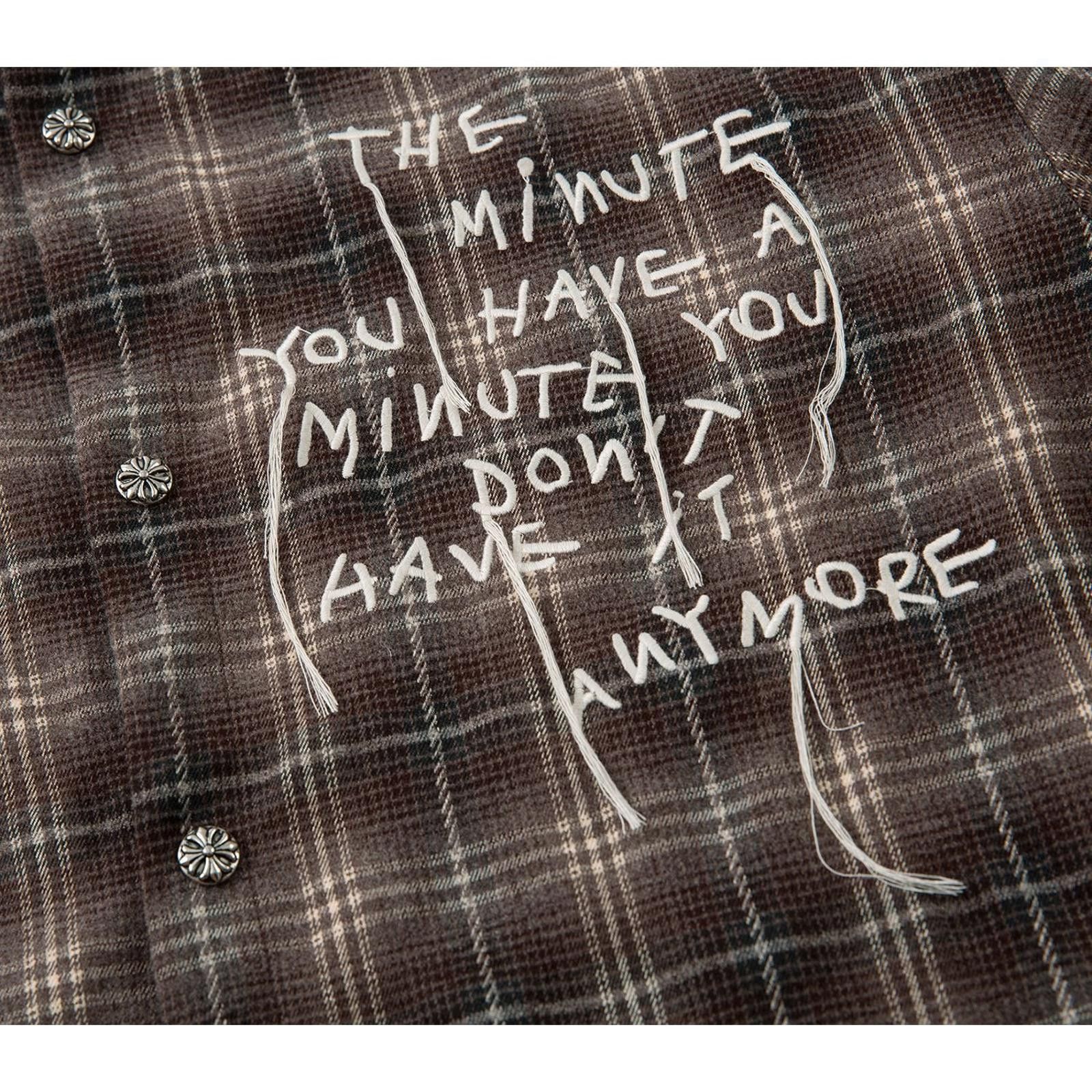 Plaid Layered Look Button-Up Shirt