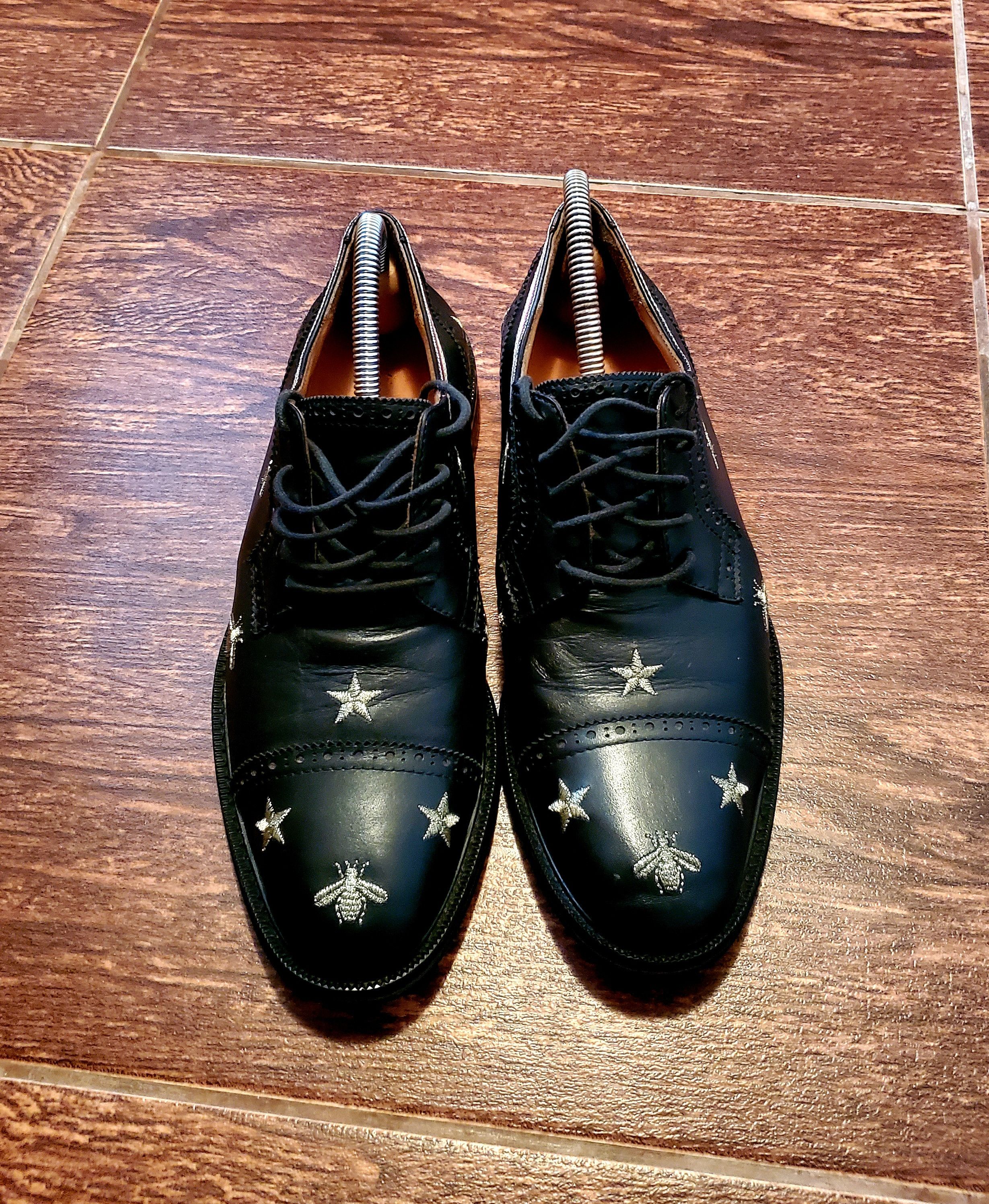 Gucci GUCCI Leather Embroidered Brogue Shoes perfect condition Size US 6.5 / EU 39-40 - 3 Thumbnail