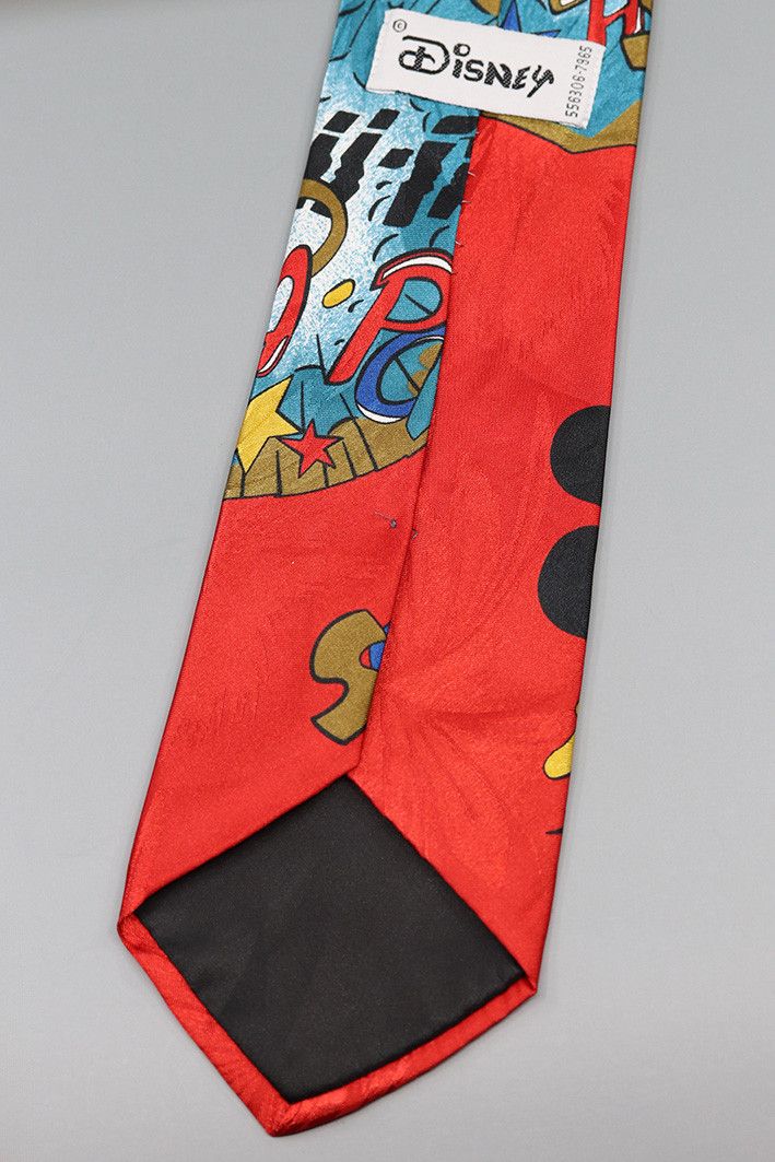 Disney Rare Vintage Mickey Mouse Tie – Comic Style, Made in Sweden Size ONE SIZE - 2 Thumbnail