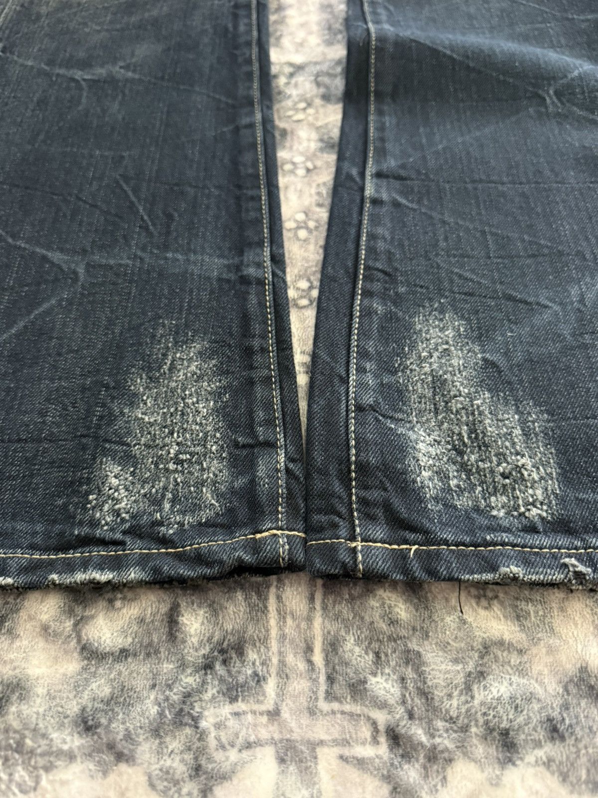 If Six Was Nine Trim Co Japan Wolf Cut Shadow Wash Studded Flared Jeans Size US 30 / EU 46 - 11 Thumbnail