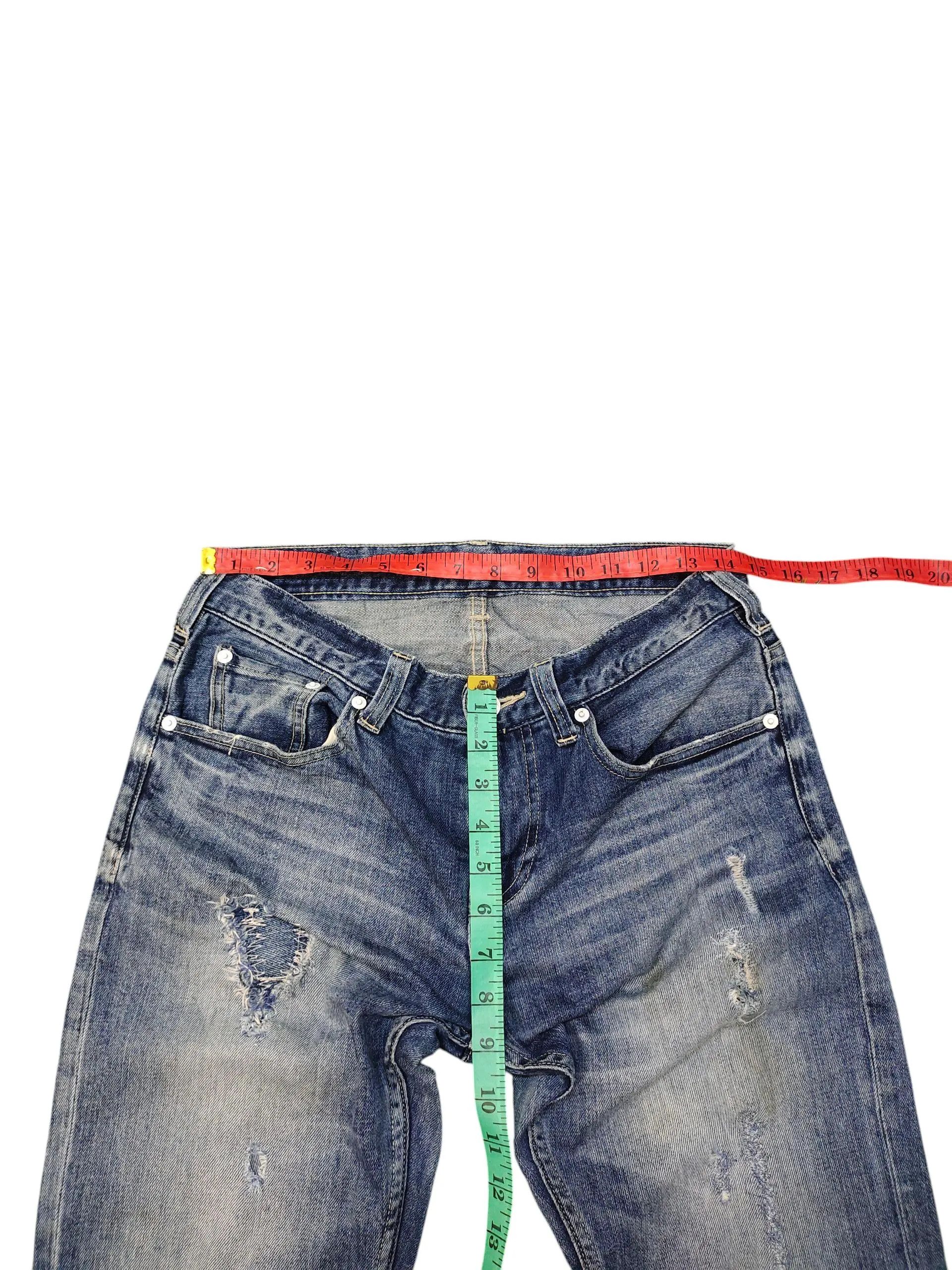Kapital American Eagle Boro Sashiko Distress Denim Jeans Slim Fit Size US 34 / EU 50 - 7 Thumbnail
