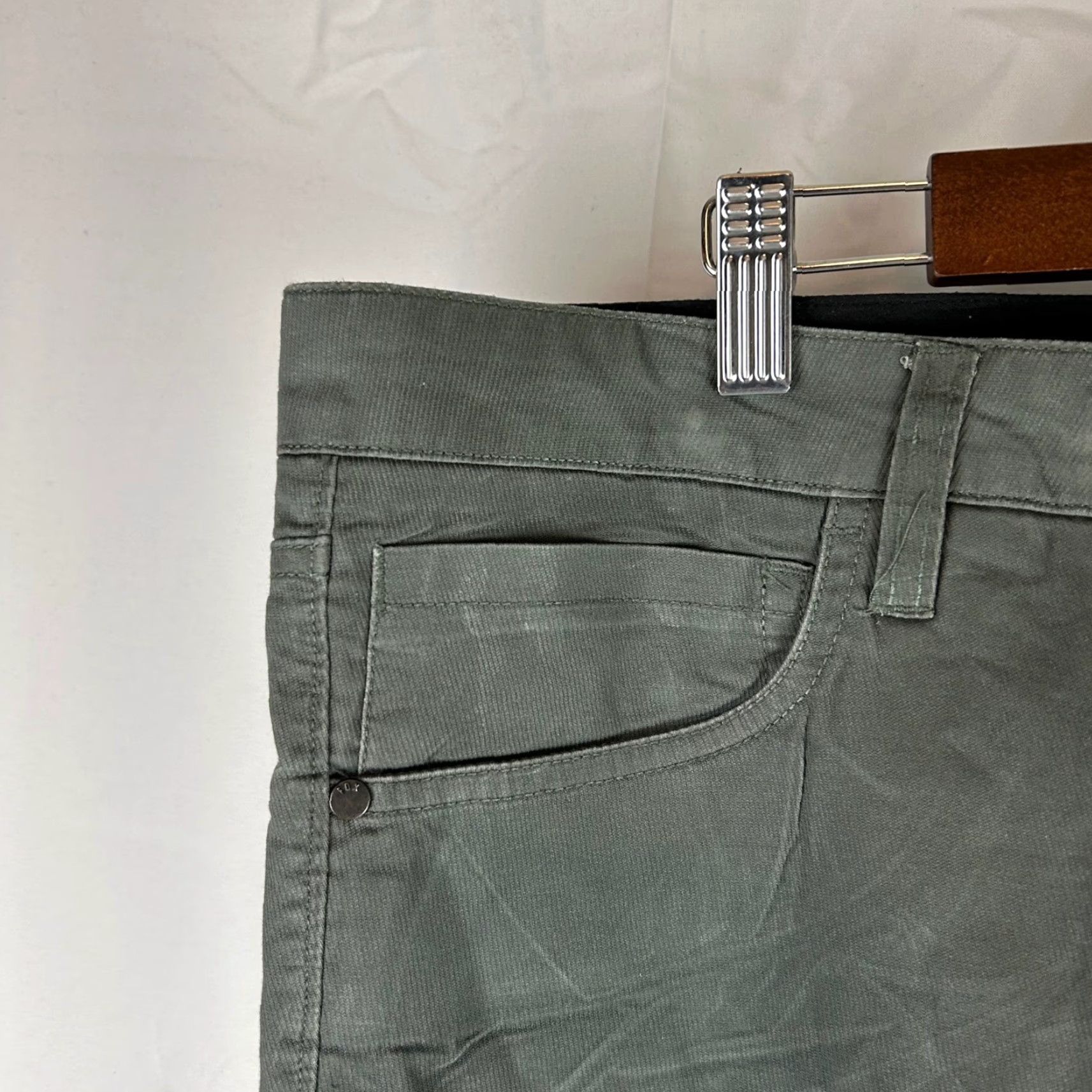 Vintage Fox Heritage Forged Pants Flat Front Slim Chino 36x32 Grey Mens Casual Workwear 5-Pocket Button Zip Stitching Size US 36 / EU 52 - 5 Thumbnail