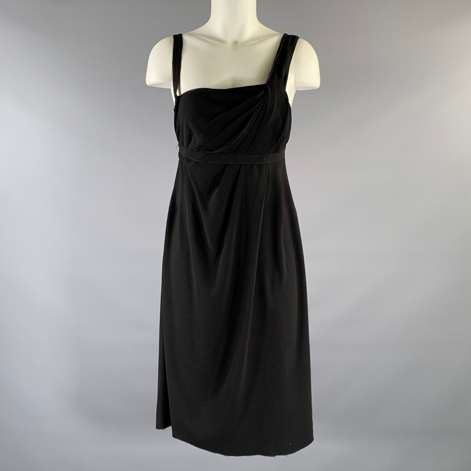 Prada PRADA Size M Crepe P3772 Midi Knee-Length Dress Size M / US 6-8 / IT 42-44 - 1 Thumbnail