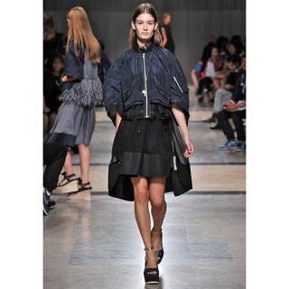 Sacai - Balloon Mesh MA-1 Blouson Jacket - Runway piece Jackets