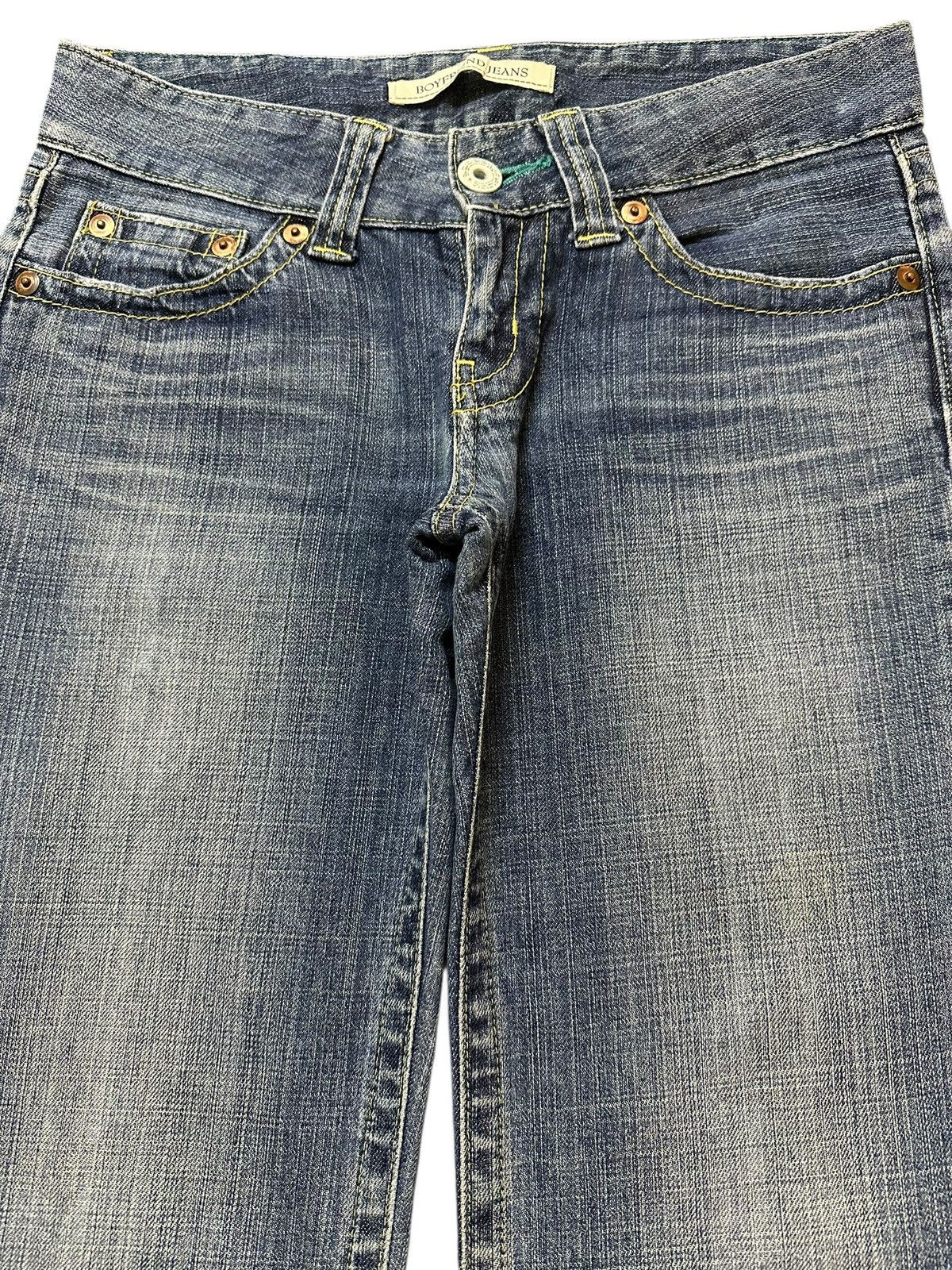 Uniqlo Vintage Japanese Uniqlo Blue Stone Wash Bootcut Wide Leg Size US 31 - 3 Thumbnail