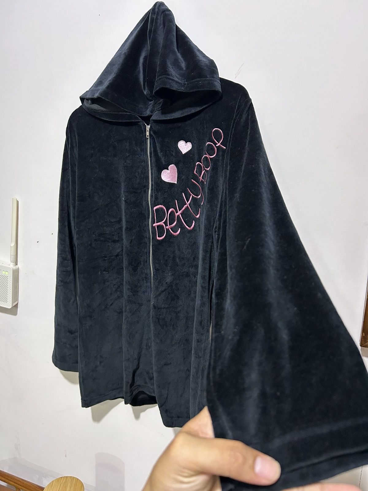 Anime × Cartoon Network × Vintage Vintage Betty Boop Zipper Hoodie Velvet Size US L / EU 52-54 / 3 - 4 Thumbnail