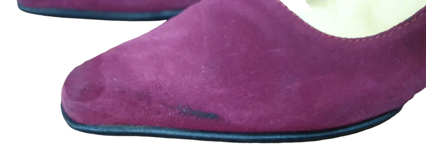 Miu Miu MIU MIU vintage suede wood block heels - EU 37.5 / 7 US Size US 7 / IT 37 - 9 Thumbnail