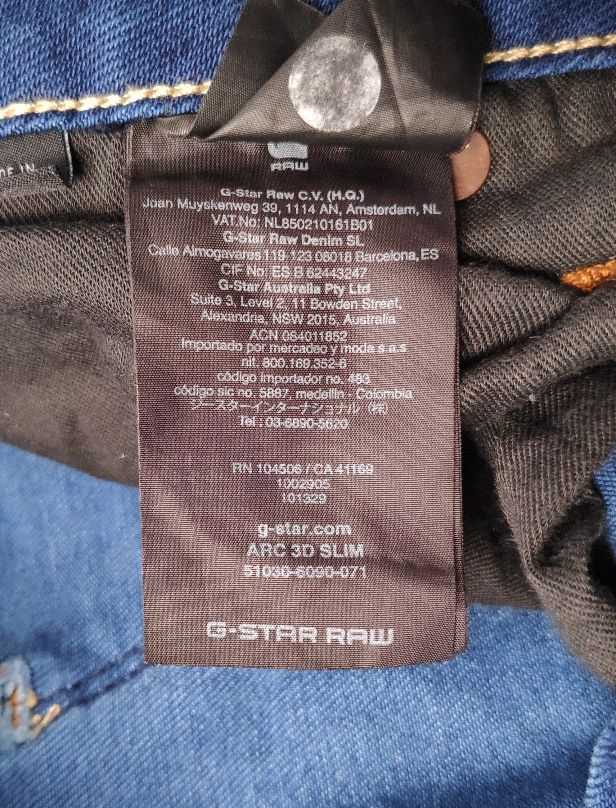 G-Star G-Star Raw Arc 3D Slim Denim Jeans sz W32 L32 Size US 32 / EU 48 - 11 Thumbnail