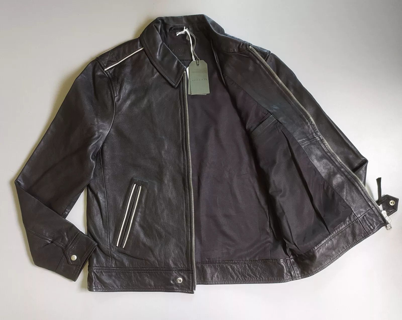 Allsaints ALLSAINTS Regis Leather Jacket FTP 9008 Size US L / EU 52-54 / 3 - 7 Thumbnail