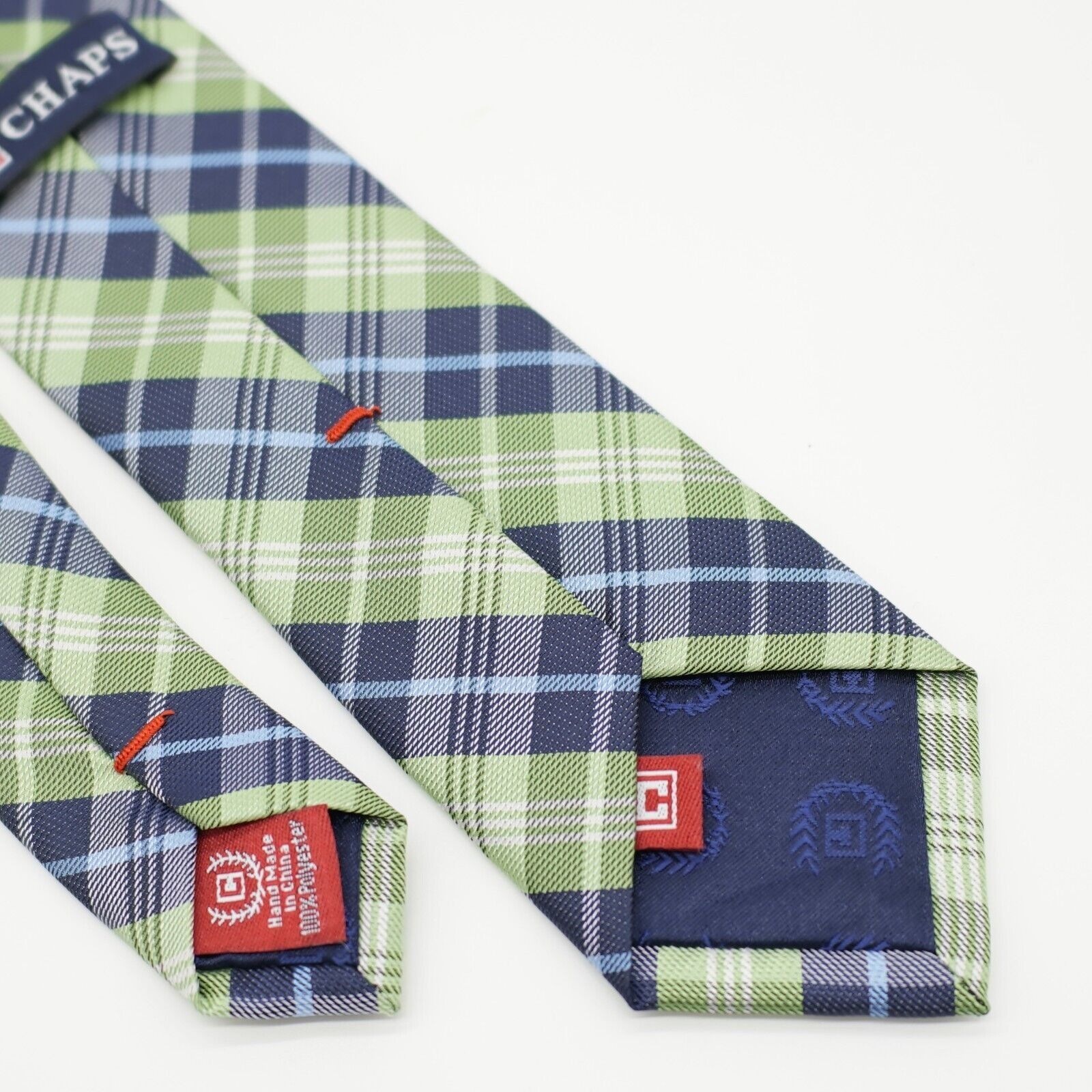 Chaps Chaps Blue Green Plaid Boys Polyester Tie Size ONE SIZE - 5 Thumbnail