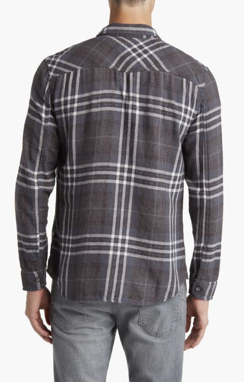 John Varvatos John Varvatos Dale Plaid Button-Up Shirt Iron Grey ( M ) Size US M / EU 48-50 / 2 - 5 Thumbnail