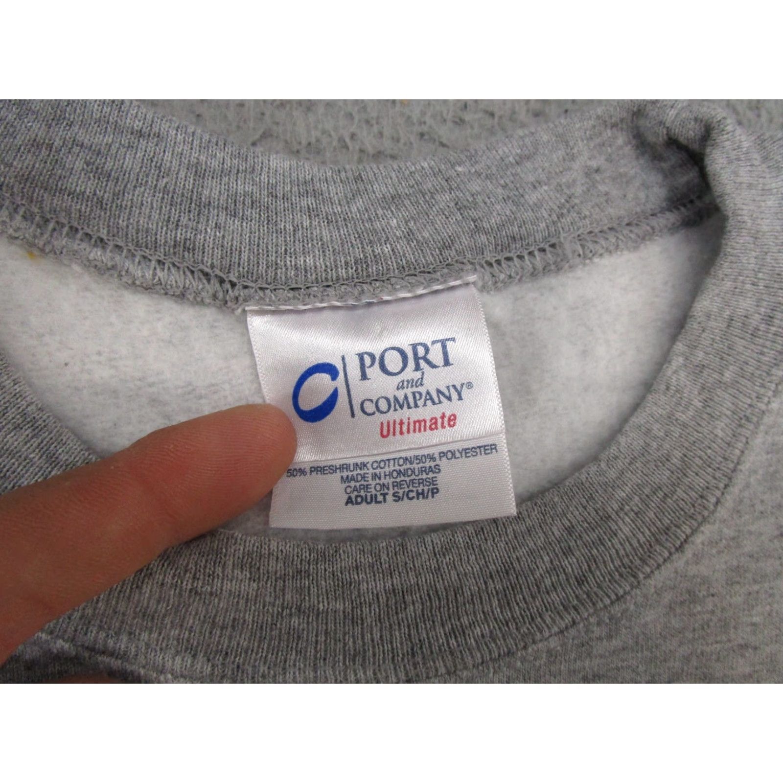 Port Authority VINTAGE Purdue Boilmakers Spell Out Pullover Gray Sweatshirt Adult Size S NCAA Size US S / EU 44-46 / 1 - 3 Thumbnail