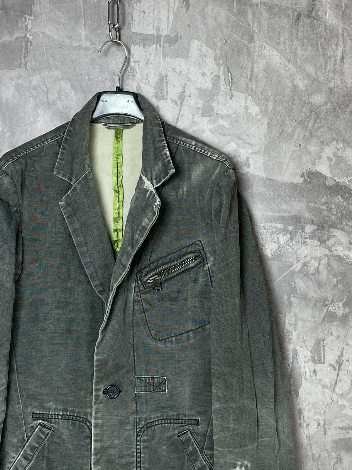 Diesel × Japanese Brand × Vintage Diesel Industry Vintage Denim Distressed Blazer Jacket Size US L / EU 52-54 / 3 - 4 Thumbnail