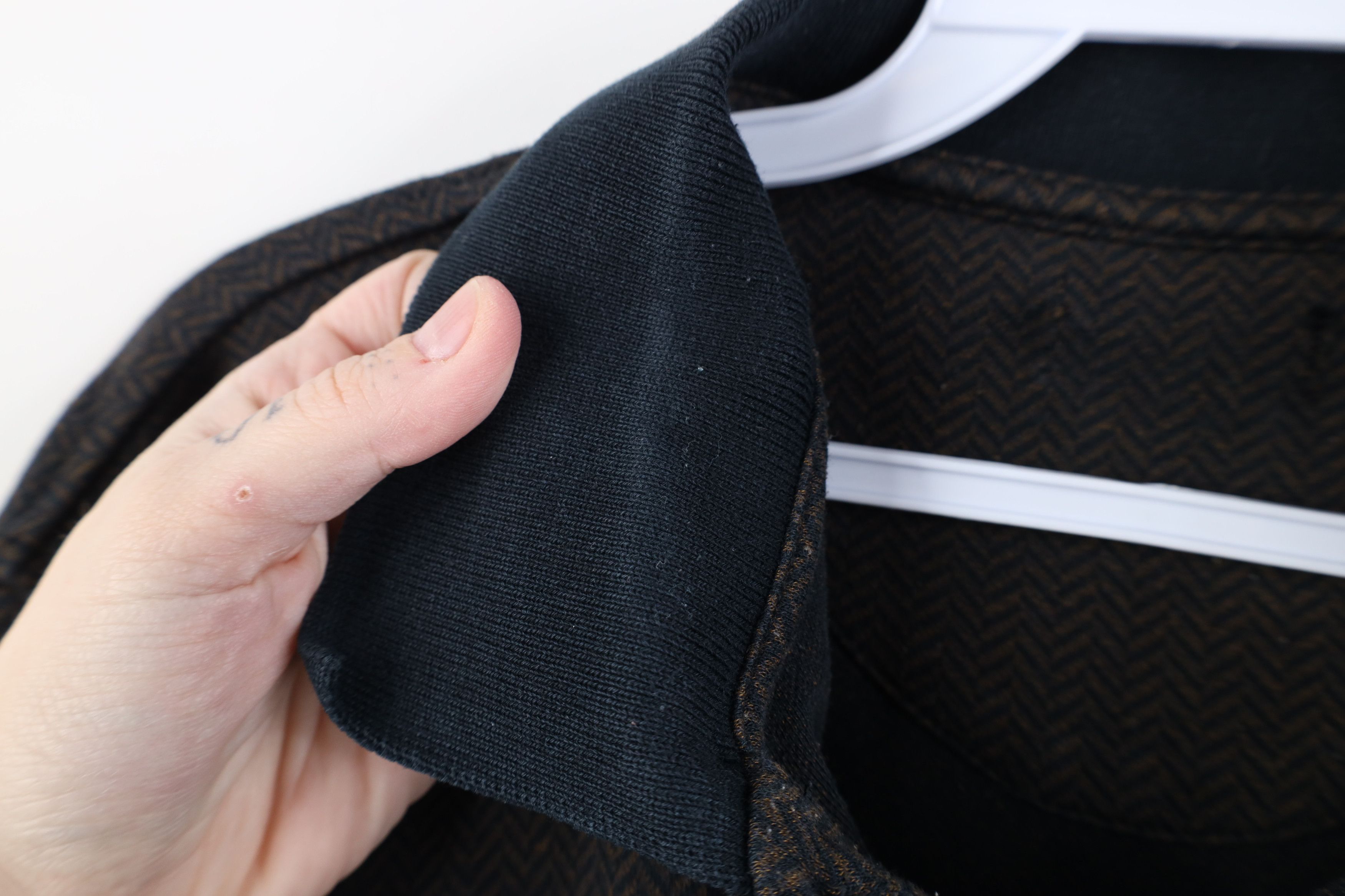 Vintage Vintage 90s Y2K Herringbone Long Sleeve Rugby Polo Shirt Size US M / EU 48-50 / 2 - 6 Thumbnail