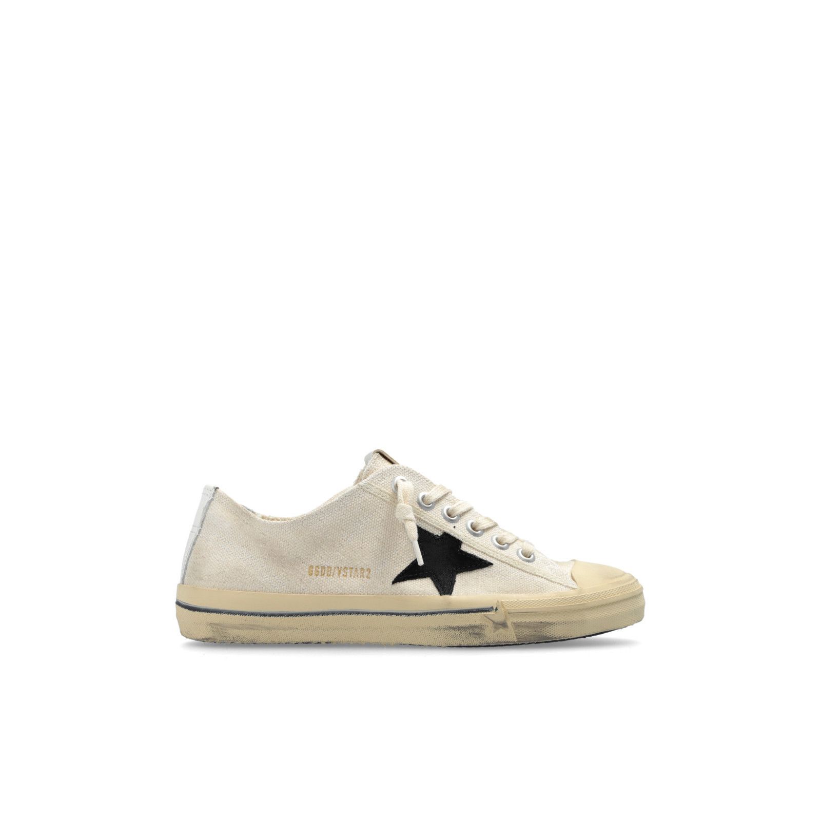 GOLDEN GOOSE V-Star 2 Women's Beige Canvas Sneakers New (Wom