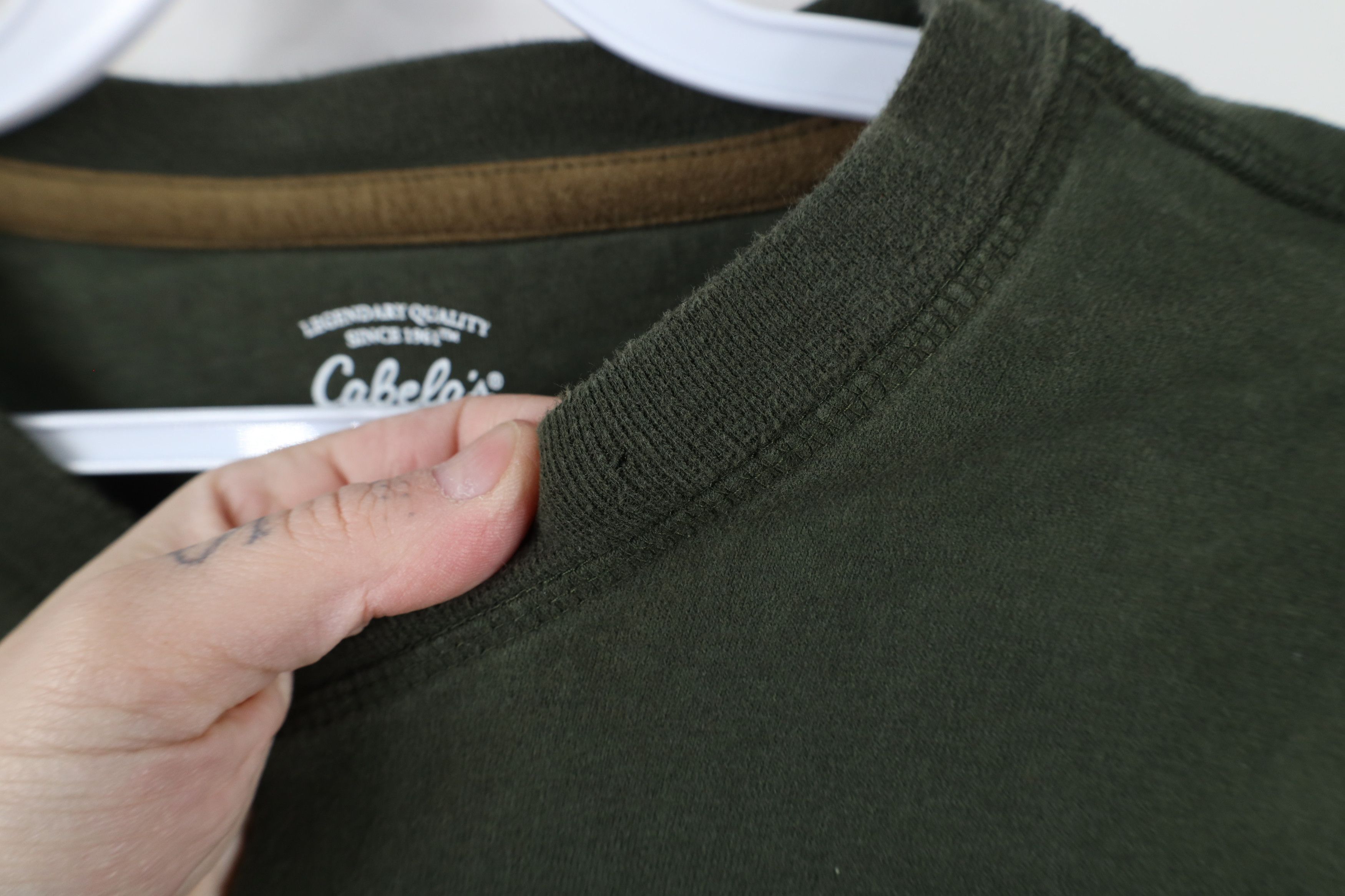 Cabelas × Vintage Vintage Cabelas Blank Heavyweight Long Sleeve Henley T-Shirt Size US XXL / EU 58 / 5 - 6 Thumbnail