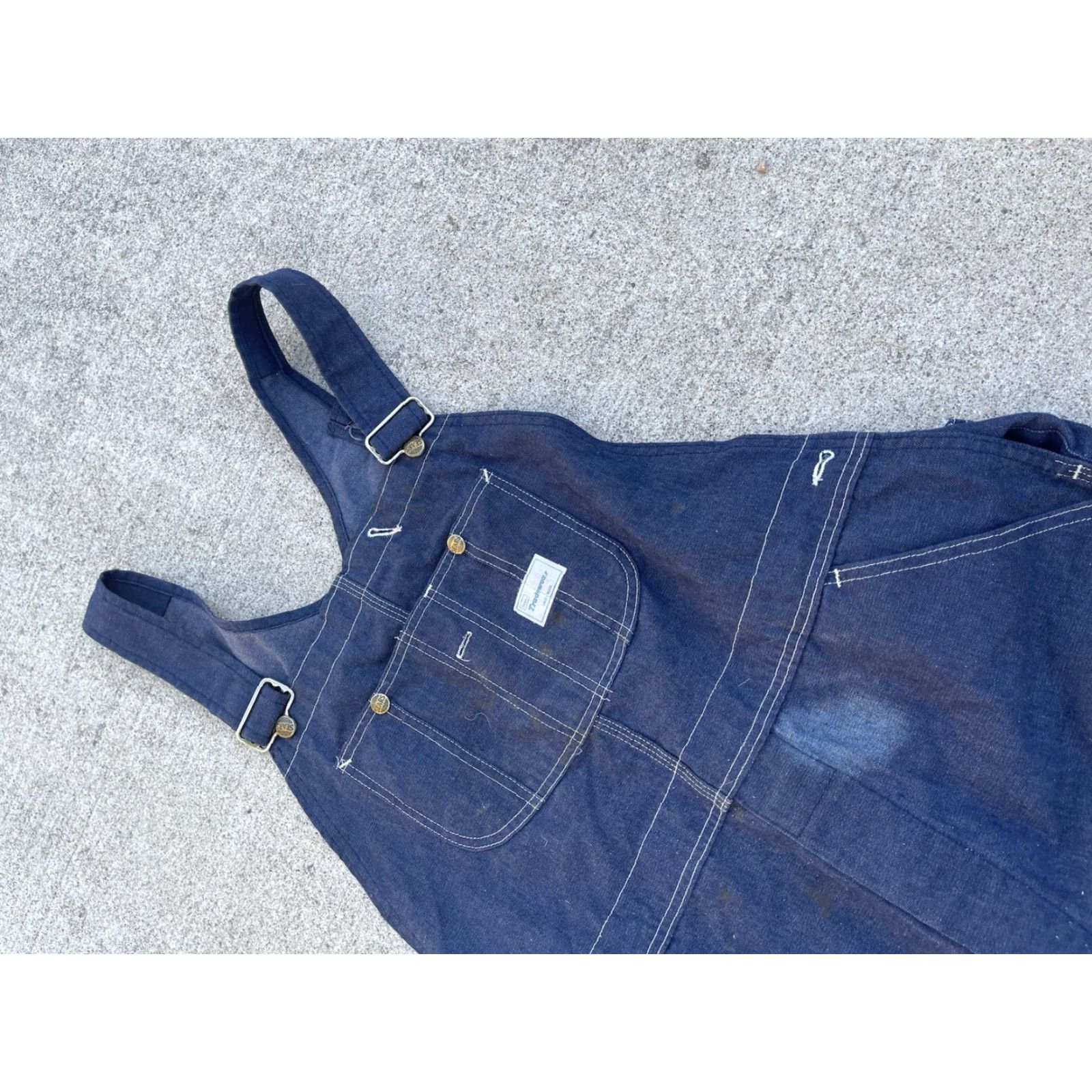 Sears VINTAGE Sears Denim Overalls Mens 40 Regular Blue 60s 70s USA USA Size US 40 / EU 56 - 3 Thumbnail