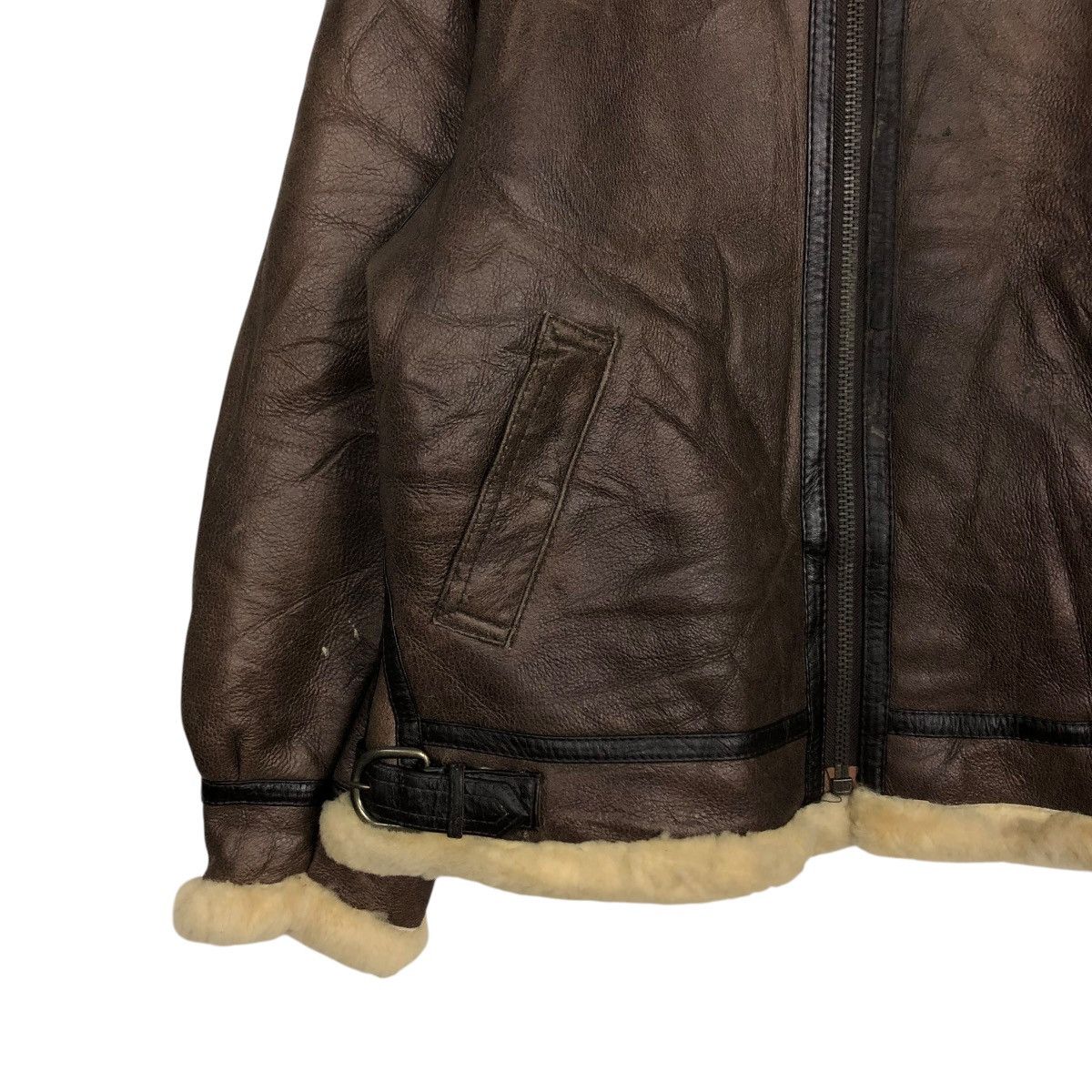 Vintage 🔥VINTAGE B 3 SHEARLING LEATHER JACKET TIGER ISSEY MIYAKE Size US L / EU 52-54 / 3 - 6 Thumbnail