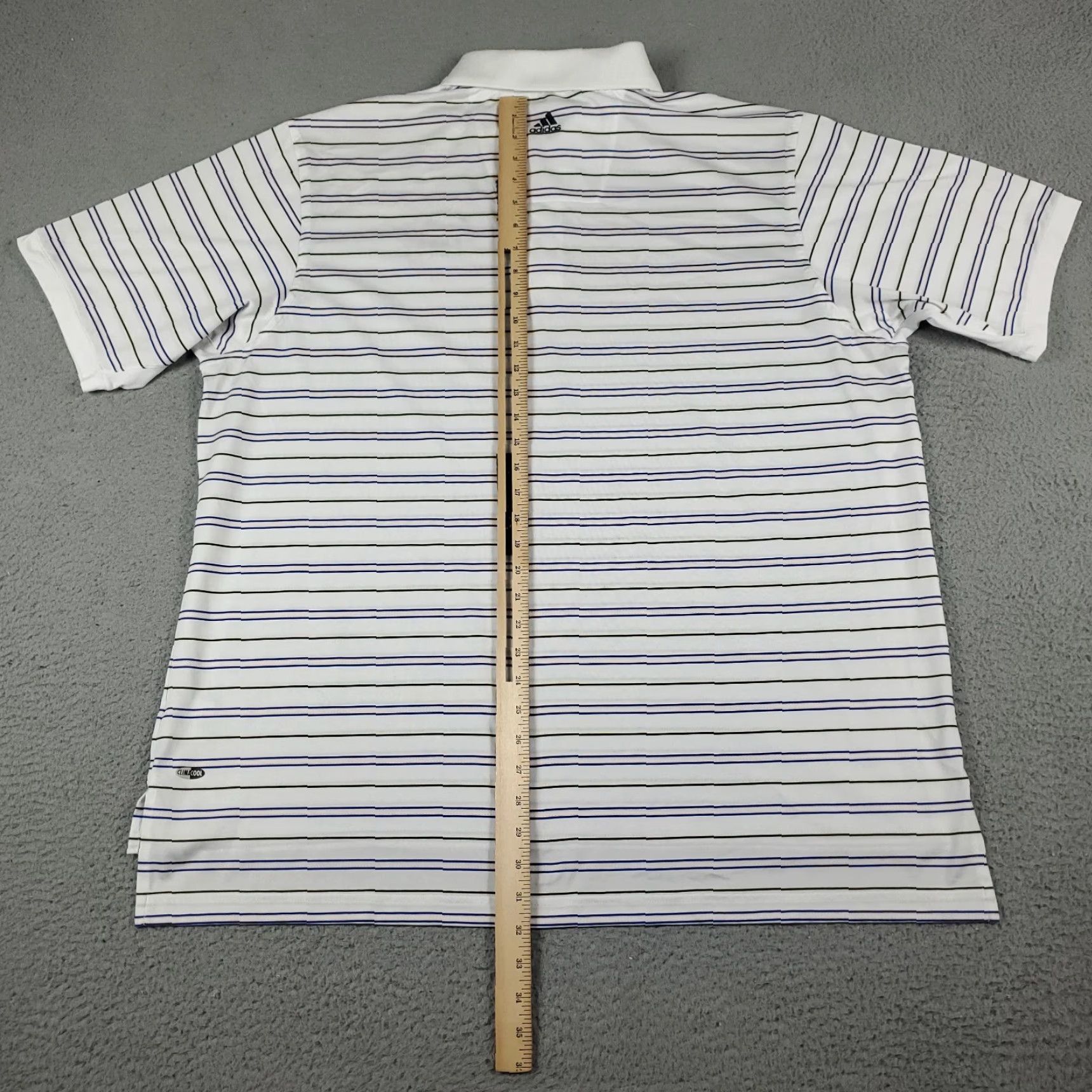 Adidas Adidas Polo Shirt Mens 2XL White Striped Golf Casual Short Sleeve Polo Shirt Womens? Size US XXL / EU 58 / 5 - 4 Thumbnail