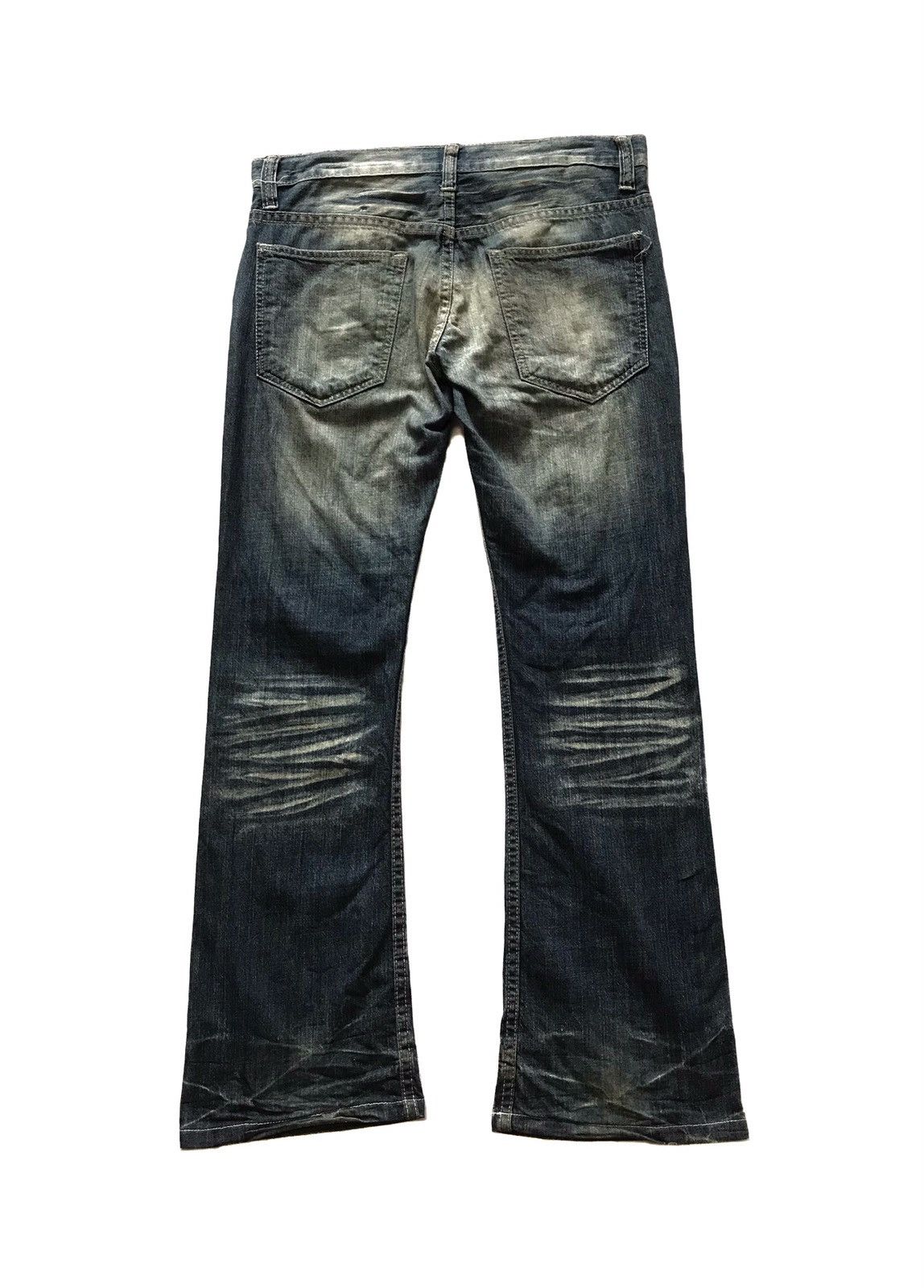 Japanese Brand K.U.I FLARE BLEACH JEANS Size US 32 / EU 48 - 4 Thumbnail