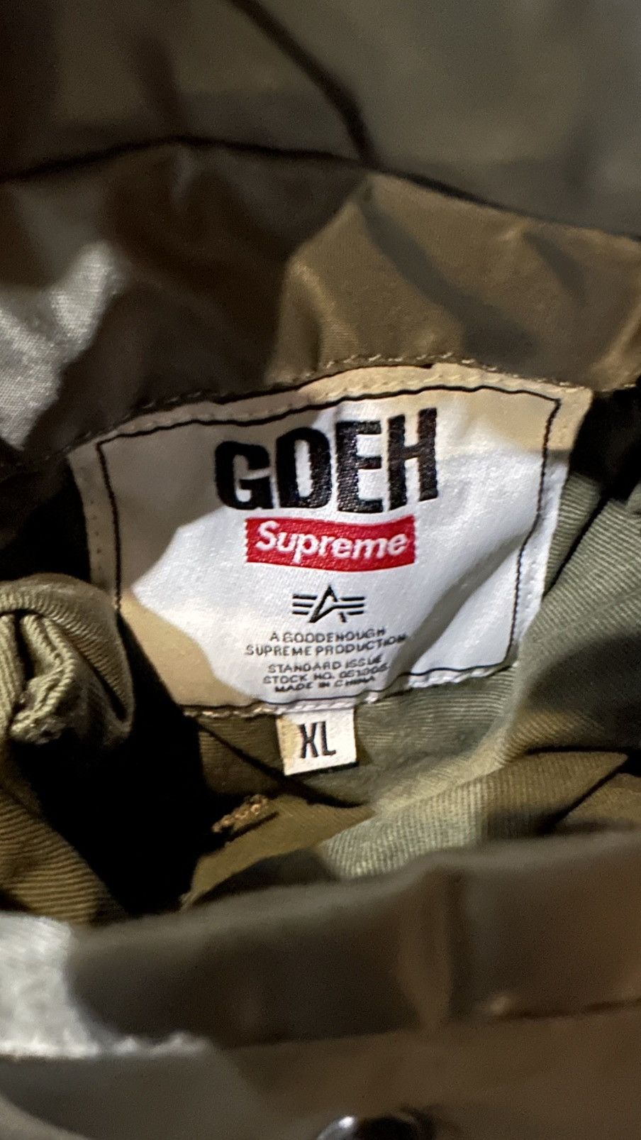 ジャケット・アウター Supreme GOODENOUGH Reversible MA-1 Olive GOODENOUGH × Streetwear × Supreme Supreme x GOODENOUGH