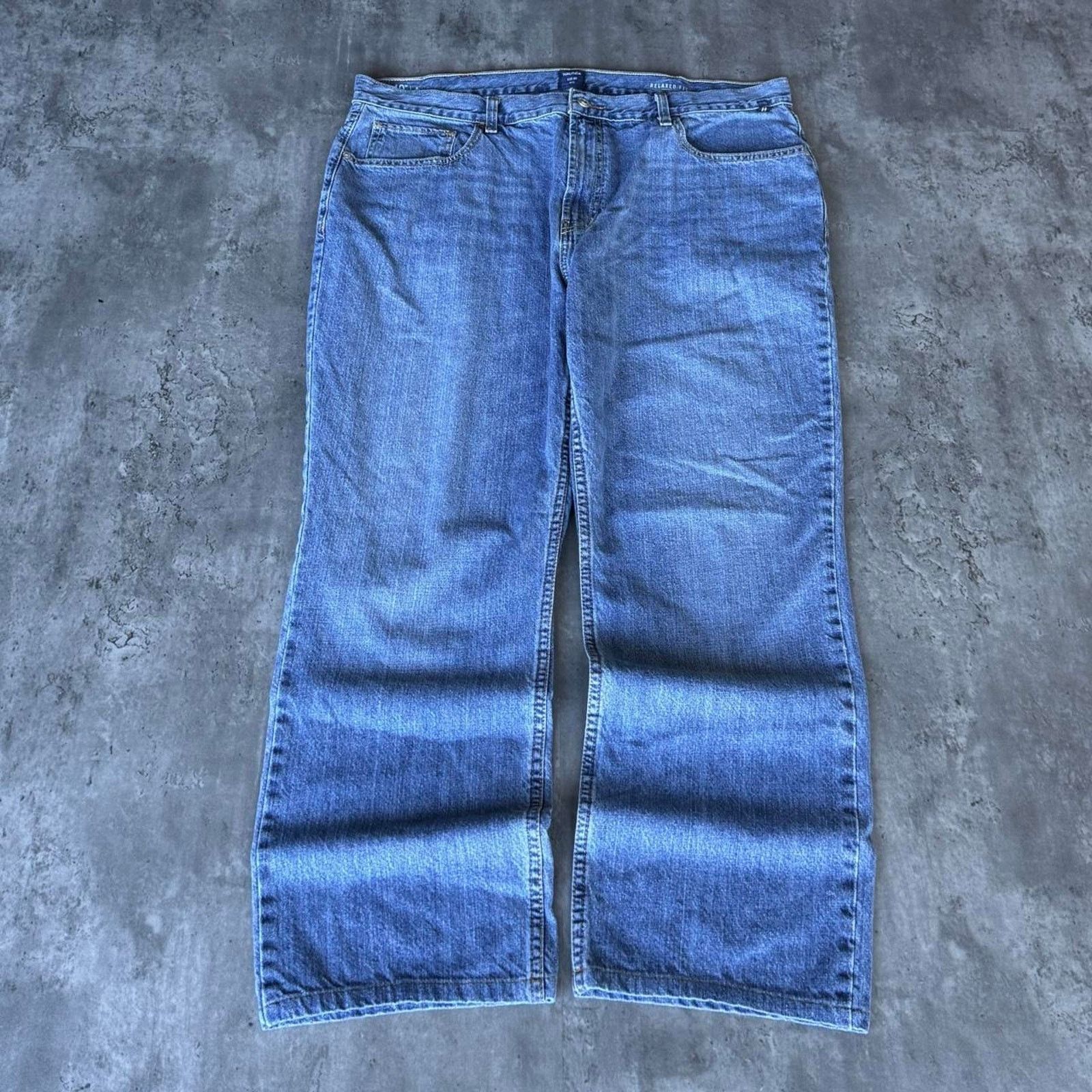 Nautica × Vintage Vintage Y2K Nautica Baggy Grunge Opium Denim Jeans Size US 40 / EU 56 - 2 Thumbnail