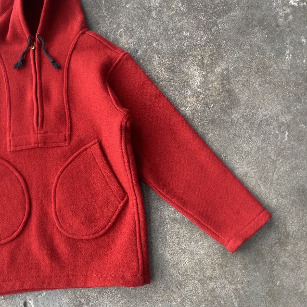 Warehouse Warehouse Pullover Wool Melton Jacket Side Zipper Talon USA Size US S / EU 44-46 / 1 - 9 Thumbnail