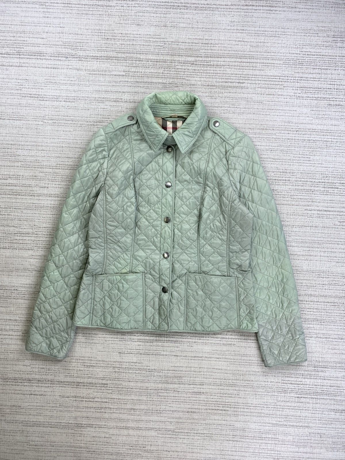 Burberry × Vintage Vintage Burberry Brit Nova Check Puffer Down Buttoned Jacket Size L / US 10 / IT 46 - 2 Thumbnail
